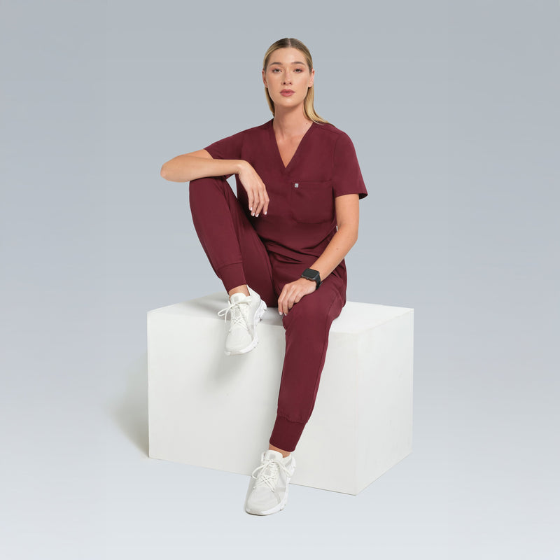 ALL SCRUBS (BURGUNDY WOMEN)