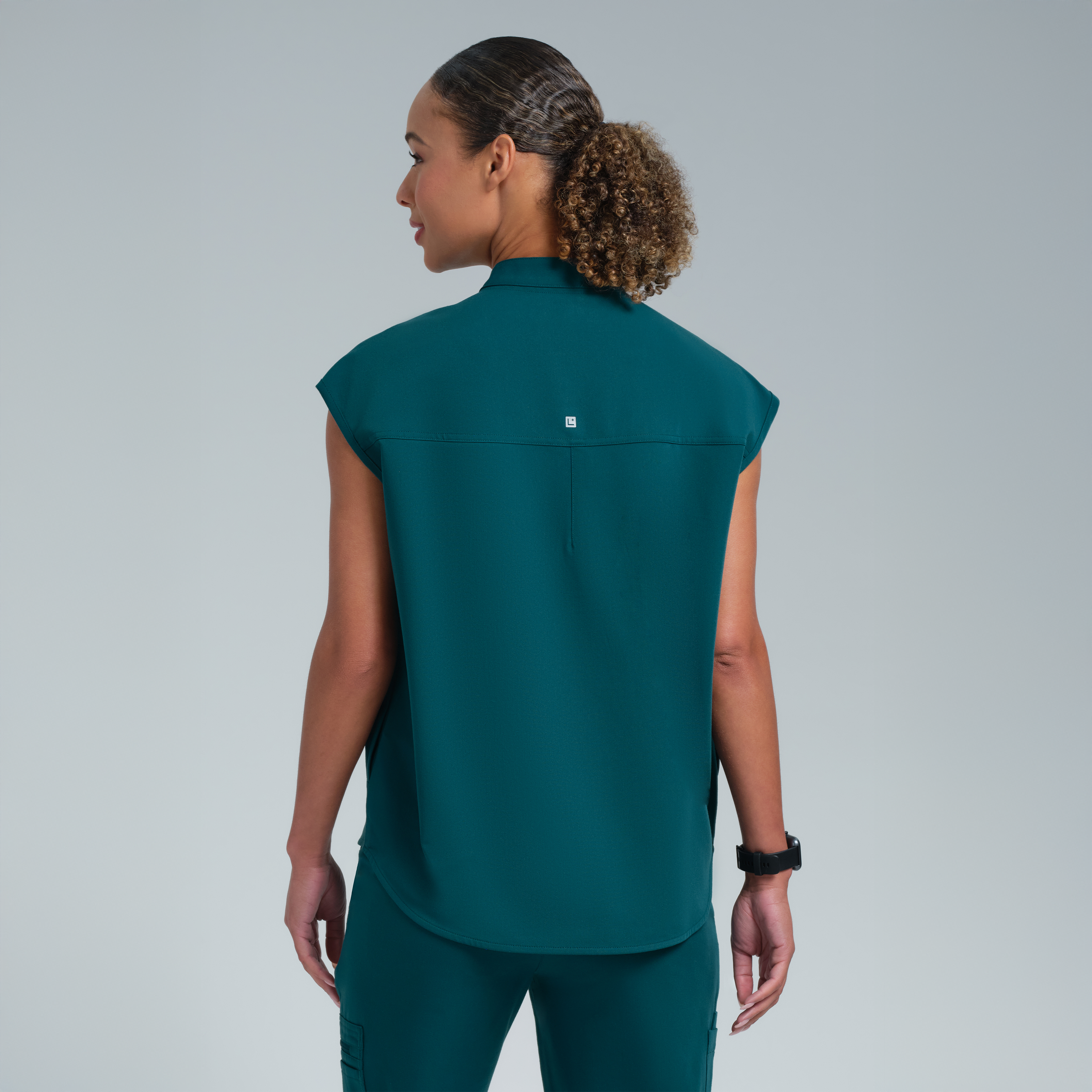 Alexandra Oversized Three Pocket Scrub Top Legion Blue