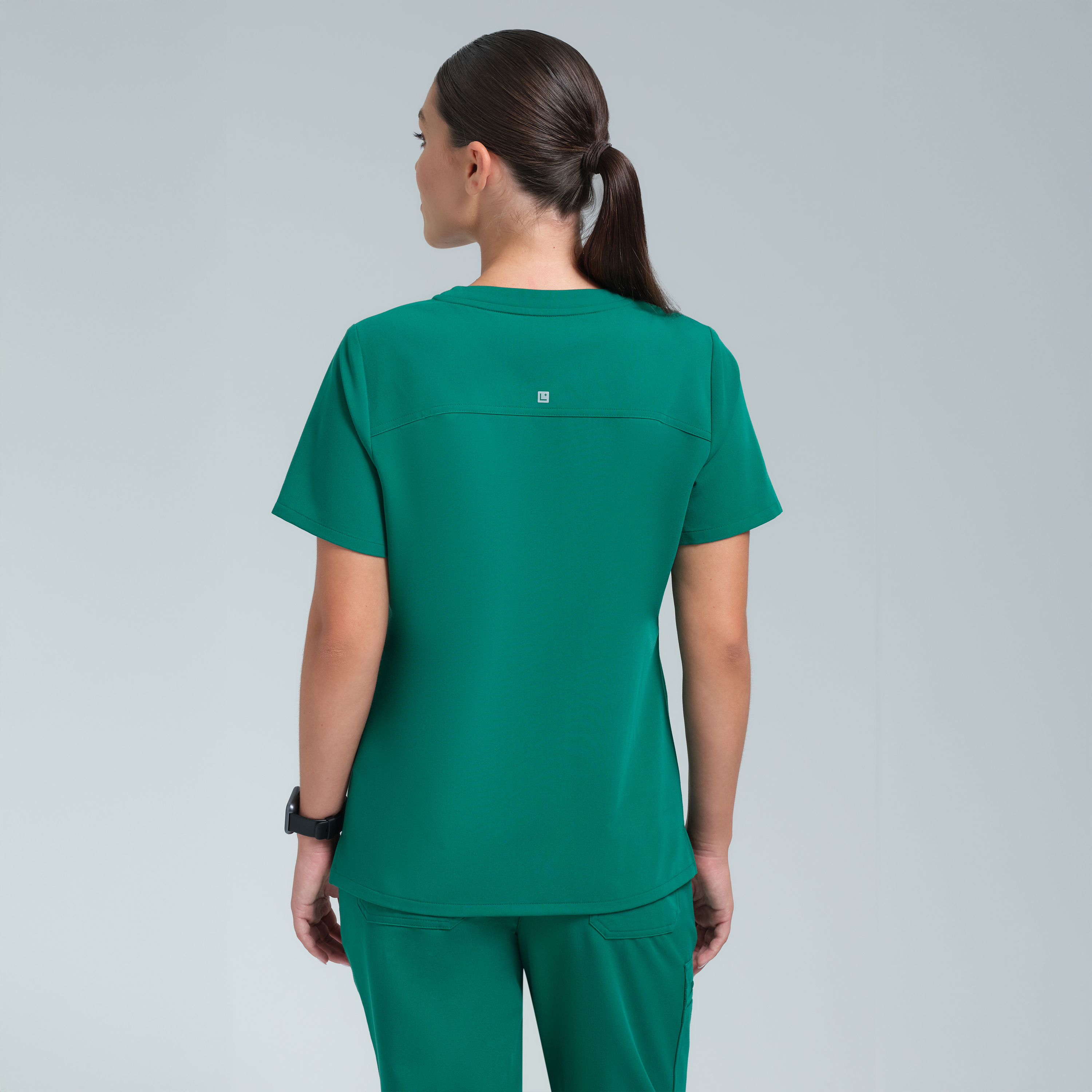 Athena Three Pocket Scrub Top Alpine Green