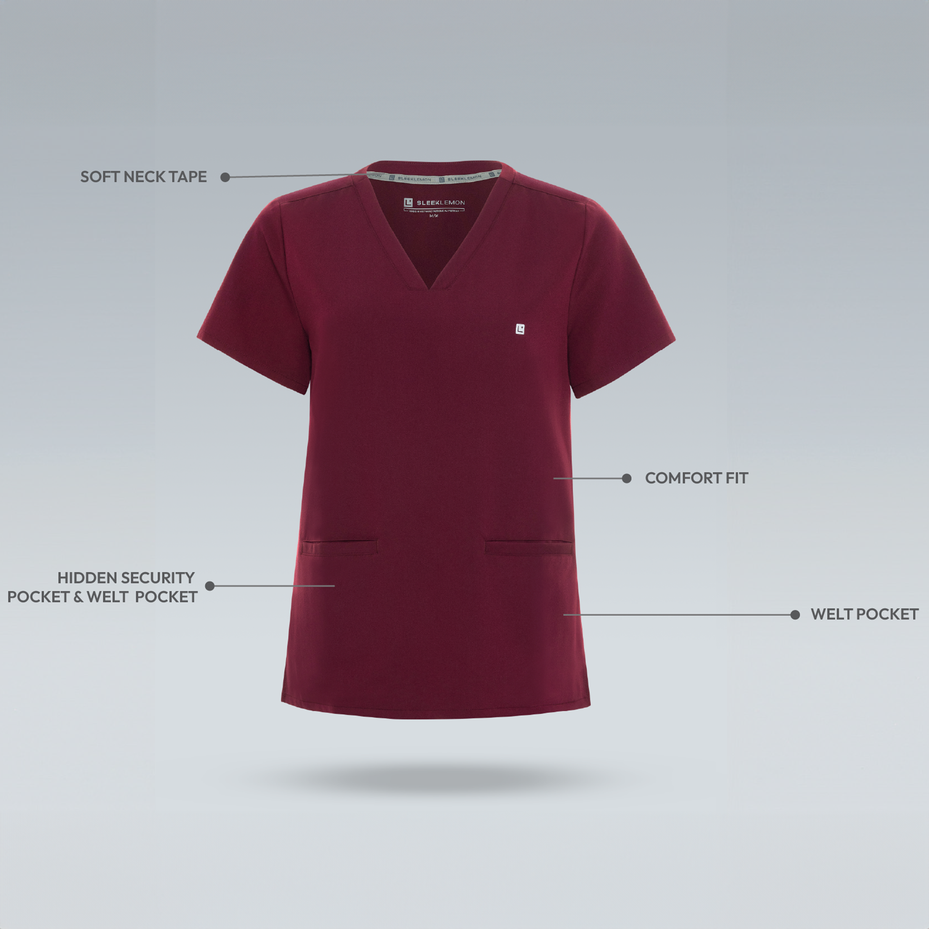 Blusa médica de tres bolsillos Athena