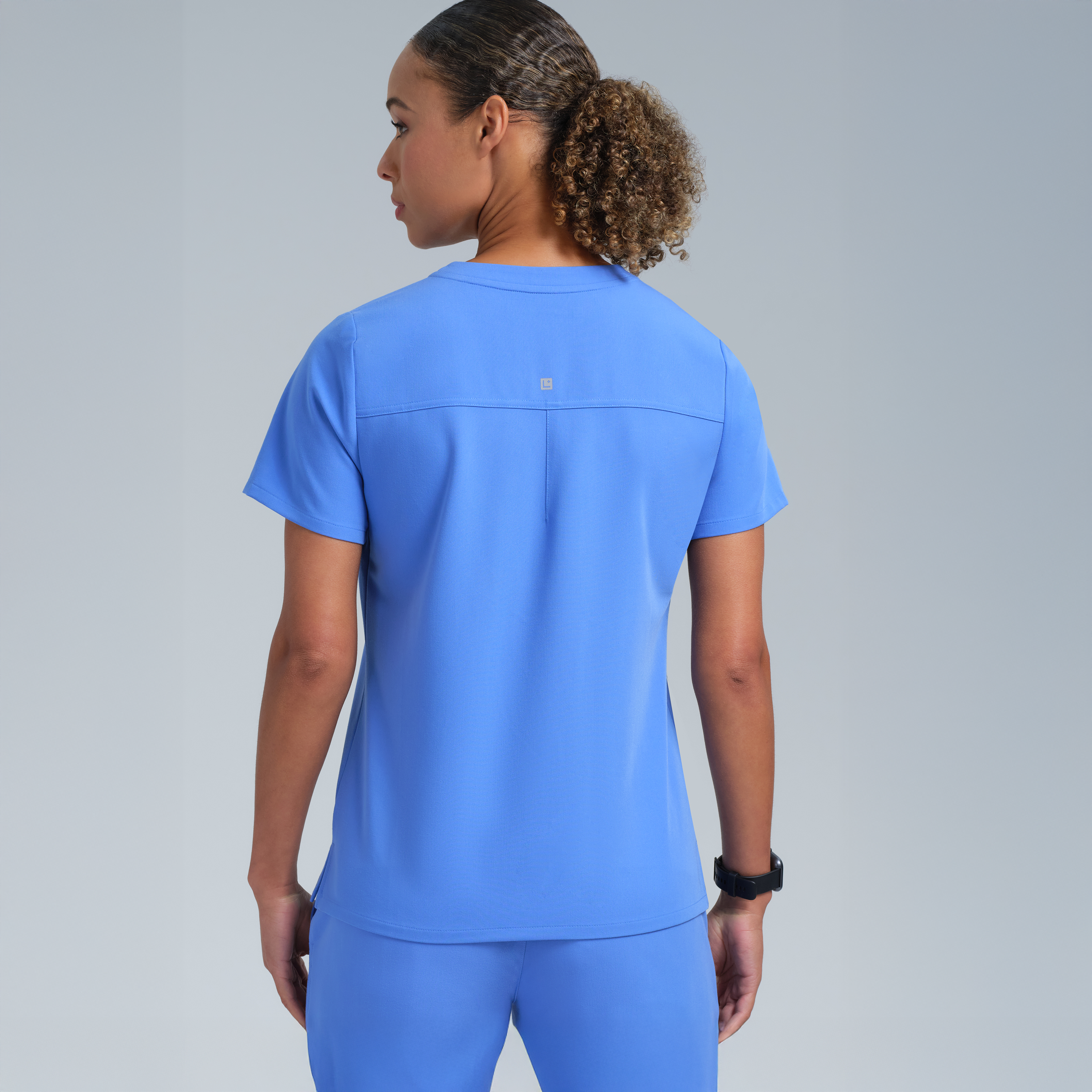 Calypso One Pocket Scrub Top Ceil Blue