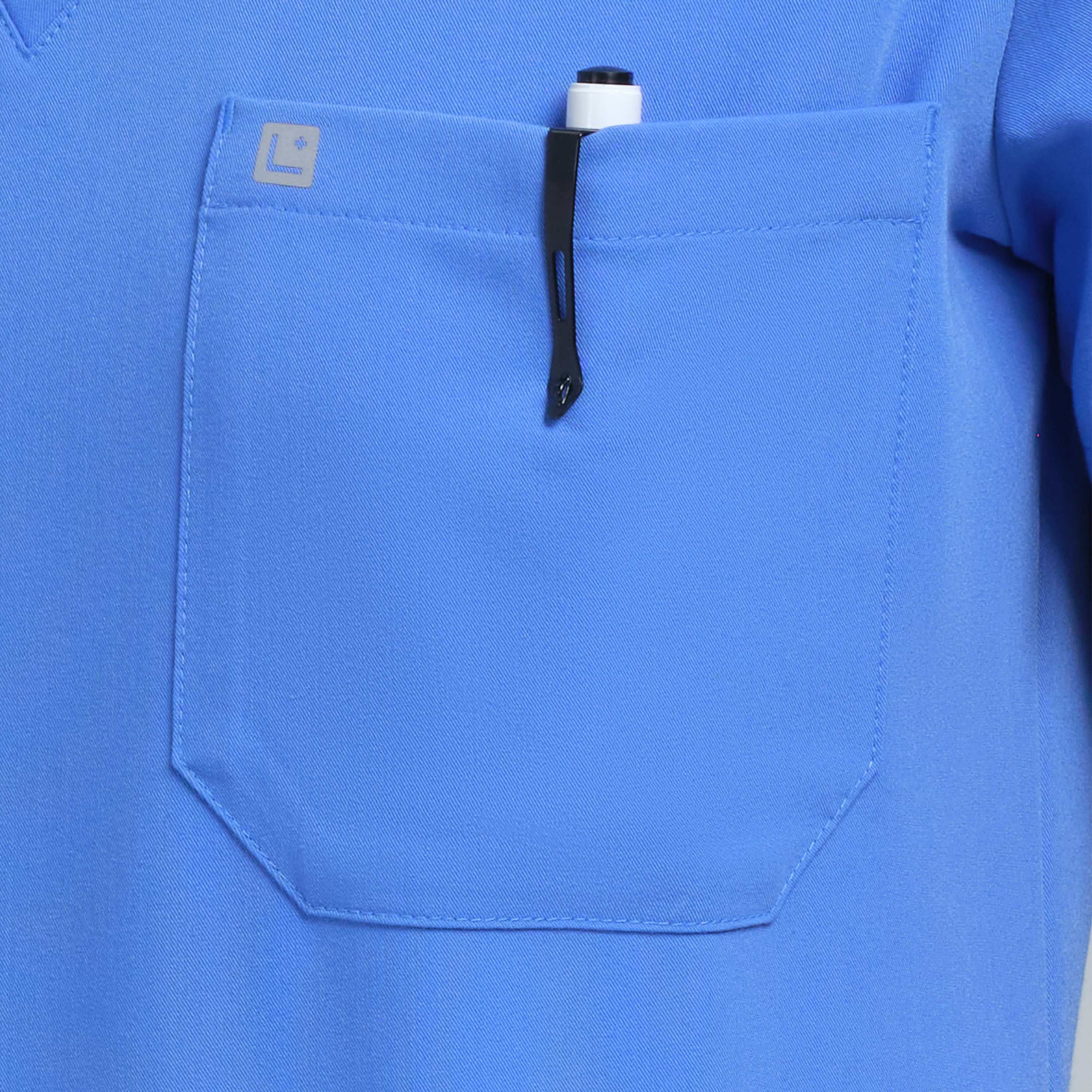 Calypso One Pocket Scrub Top Ceil Blue