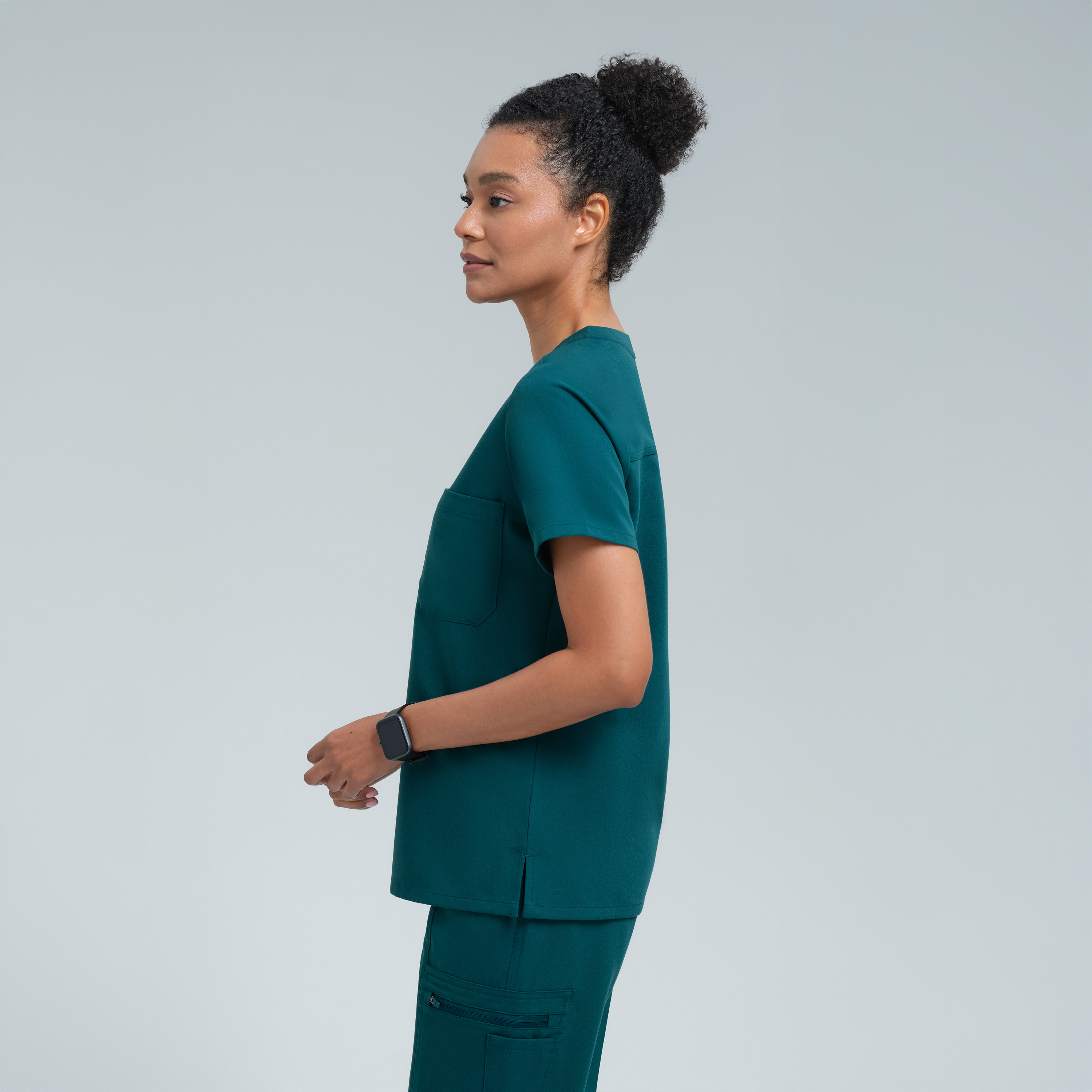 Calypso One Pocket Scrub Top Legion Blue