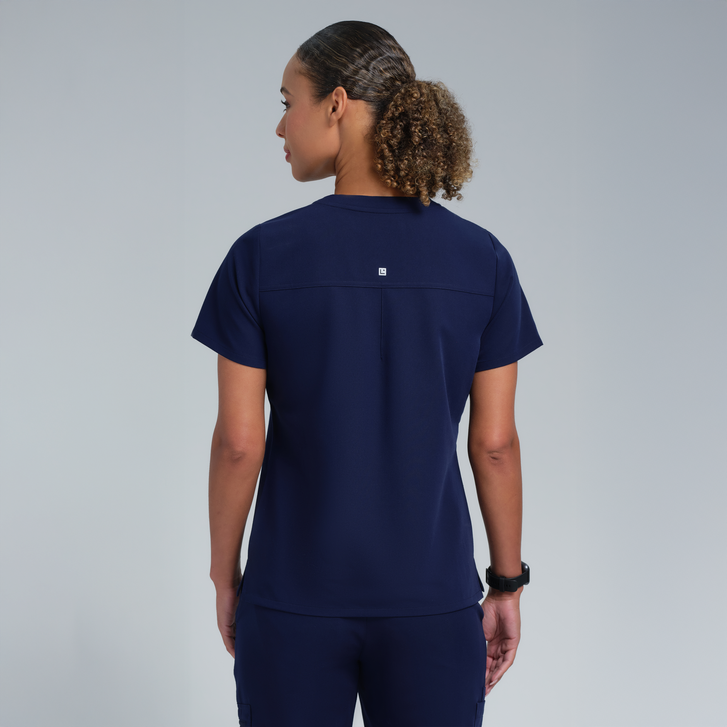Calypso One Pocket Scrub Top Navy