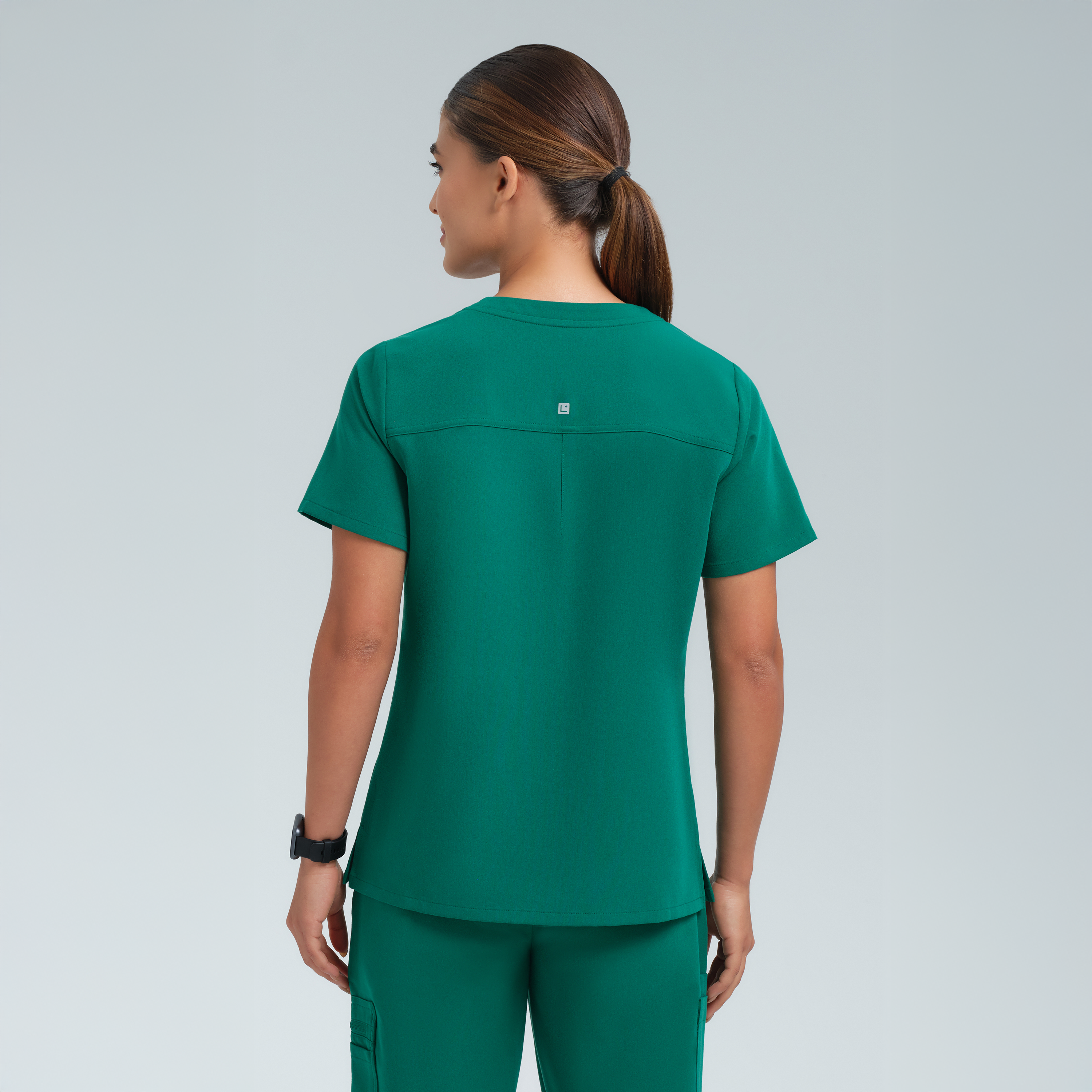 Calypso One Pocket Scrub Top Alpine Green