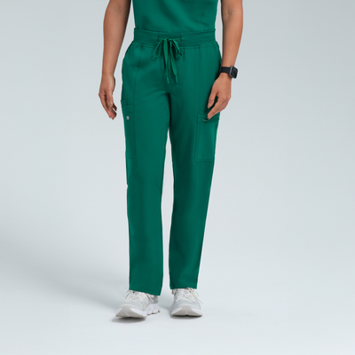 The Pro Women's Fitted Alpine Green Scrub Set