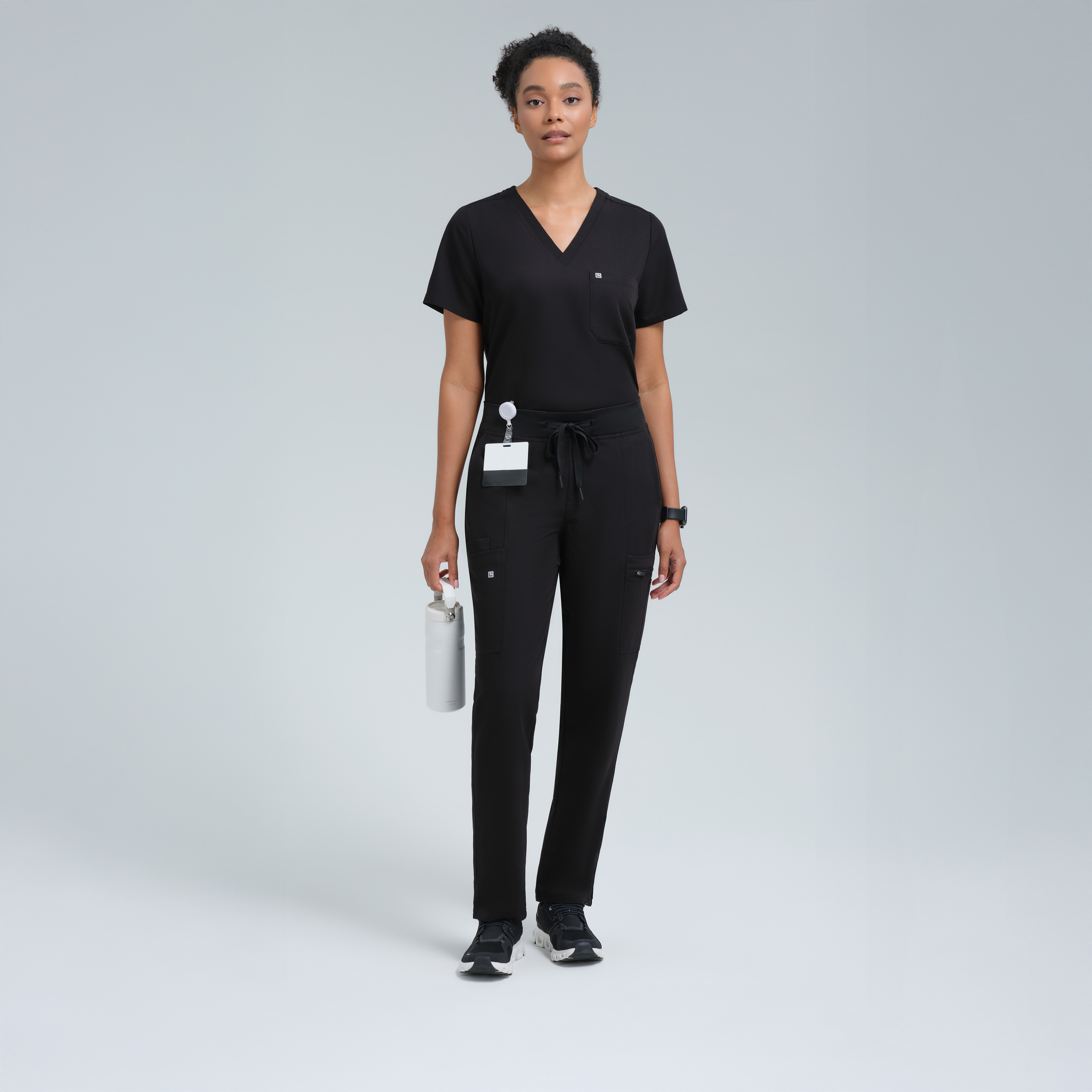 Gaya Skinny Ten Pocket Scrub Pant Black