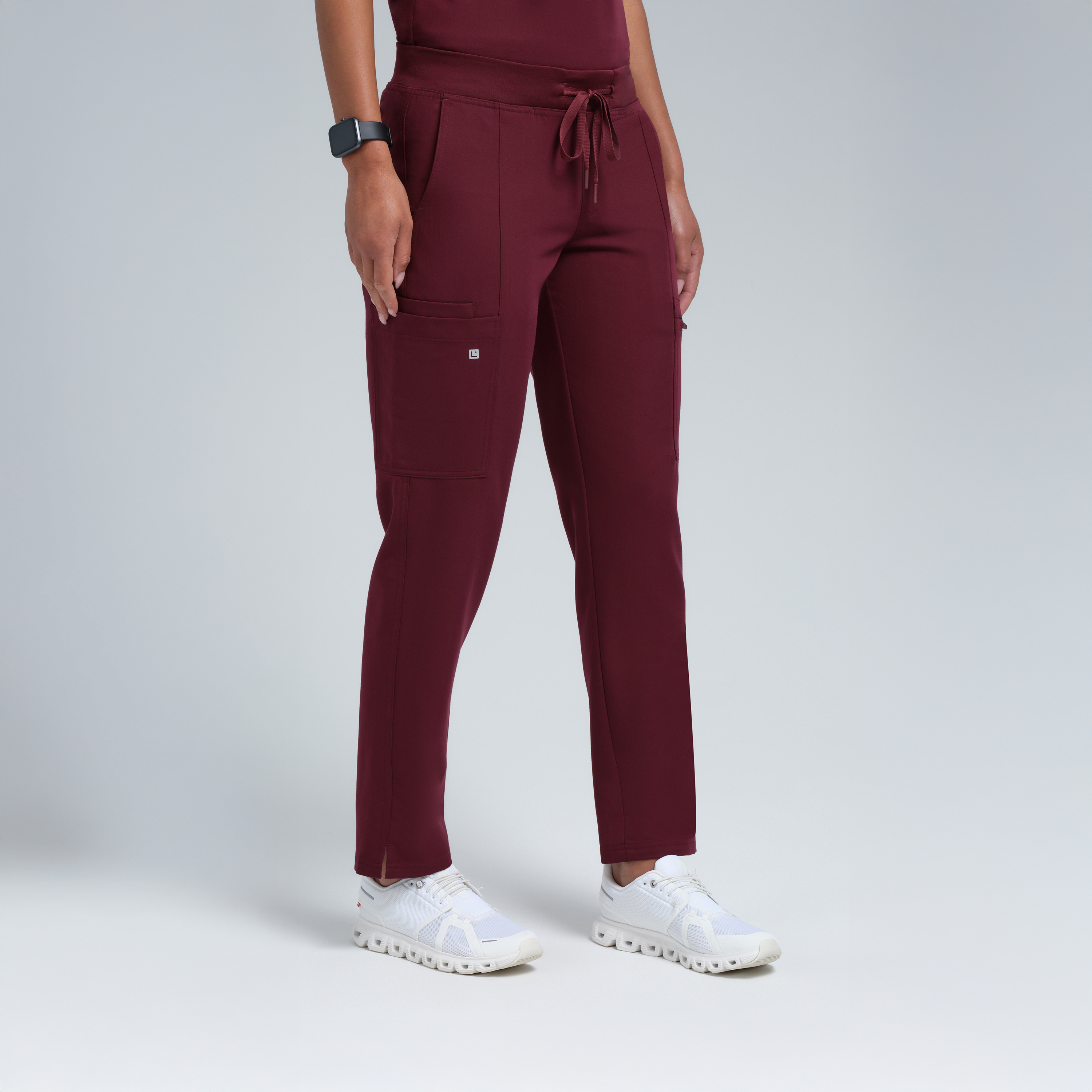 Gaya Skinny Ten Pocket Scrub Pant Burgundy