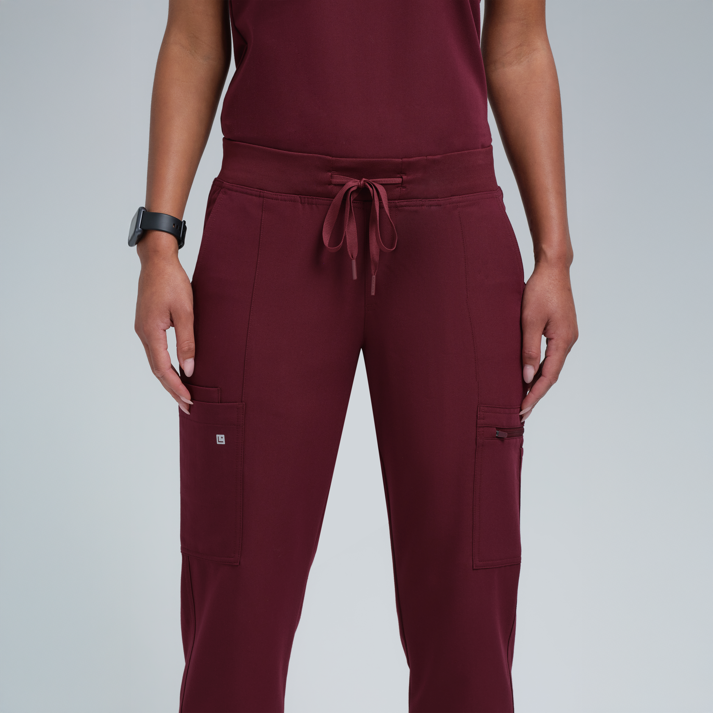 Gaya Skinny Ten Pocket Scrub Pant Burgundy