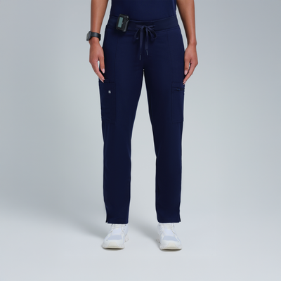 The Pro Women's Fitted Navy Scrub Set