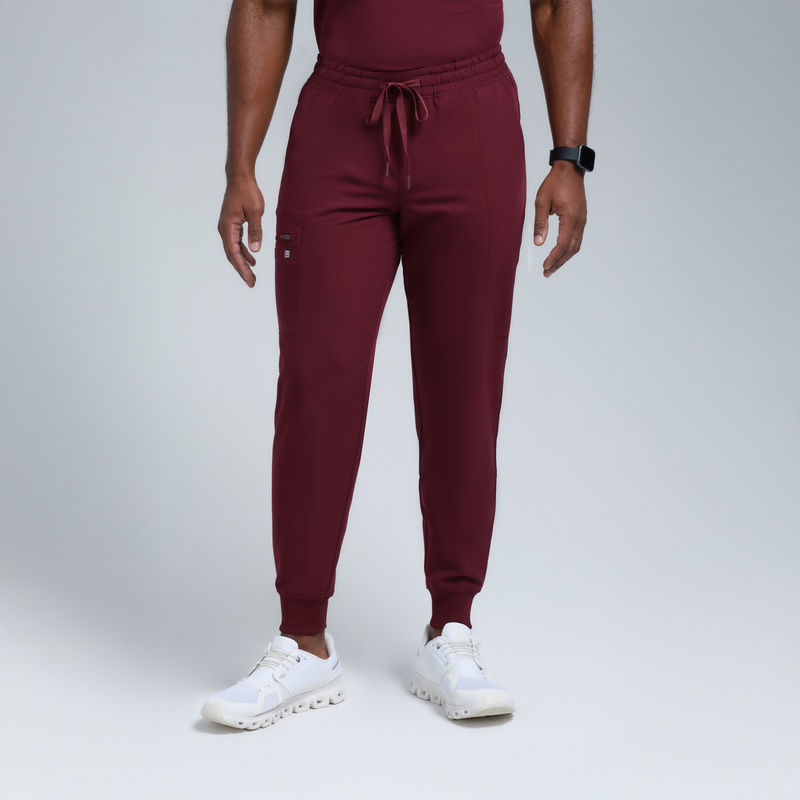 Kronos Men's Eight-Pocket Jogger Pant Burgundy