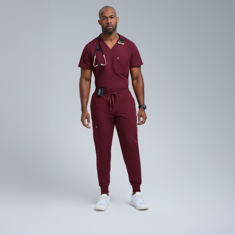 Kronos Men's Eight-Pocket Jogger Pant Burgundy