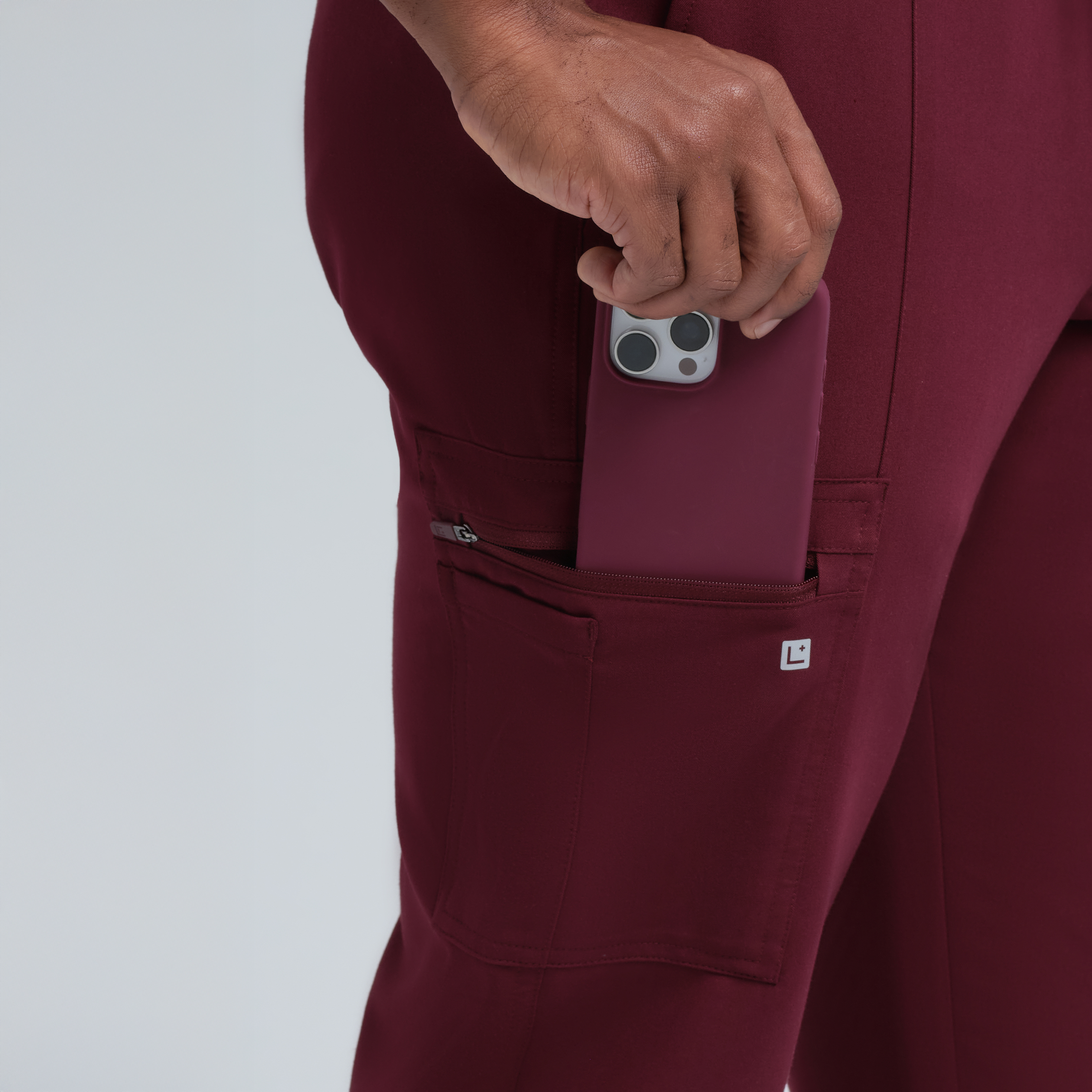 Kronos Men's Eight-Pocket Jogger Pant Burgundy