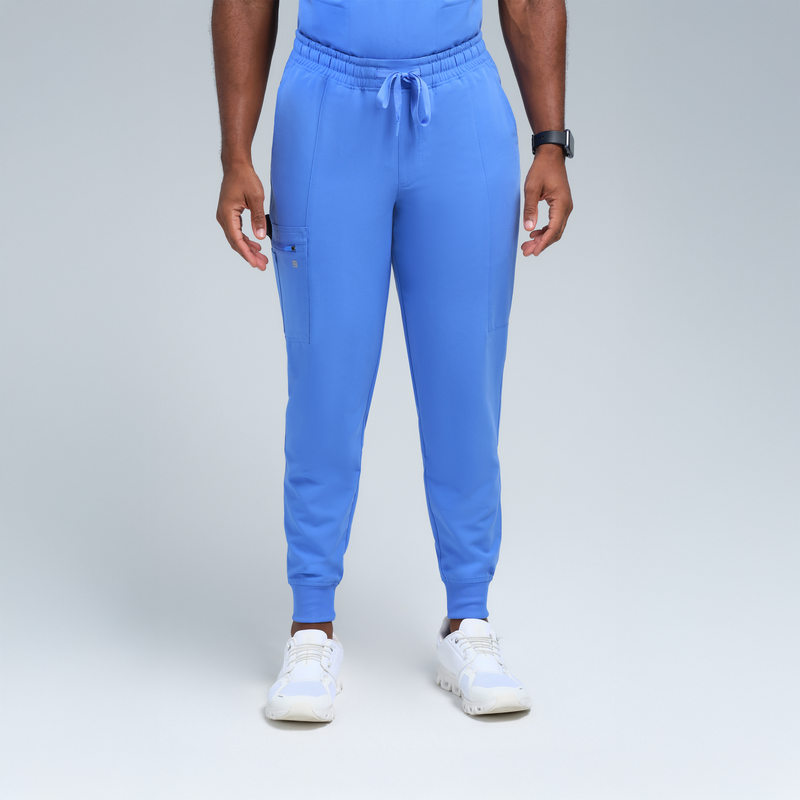 Kronos Men's Eight-Pocket Jogger Pant Ceil Blue