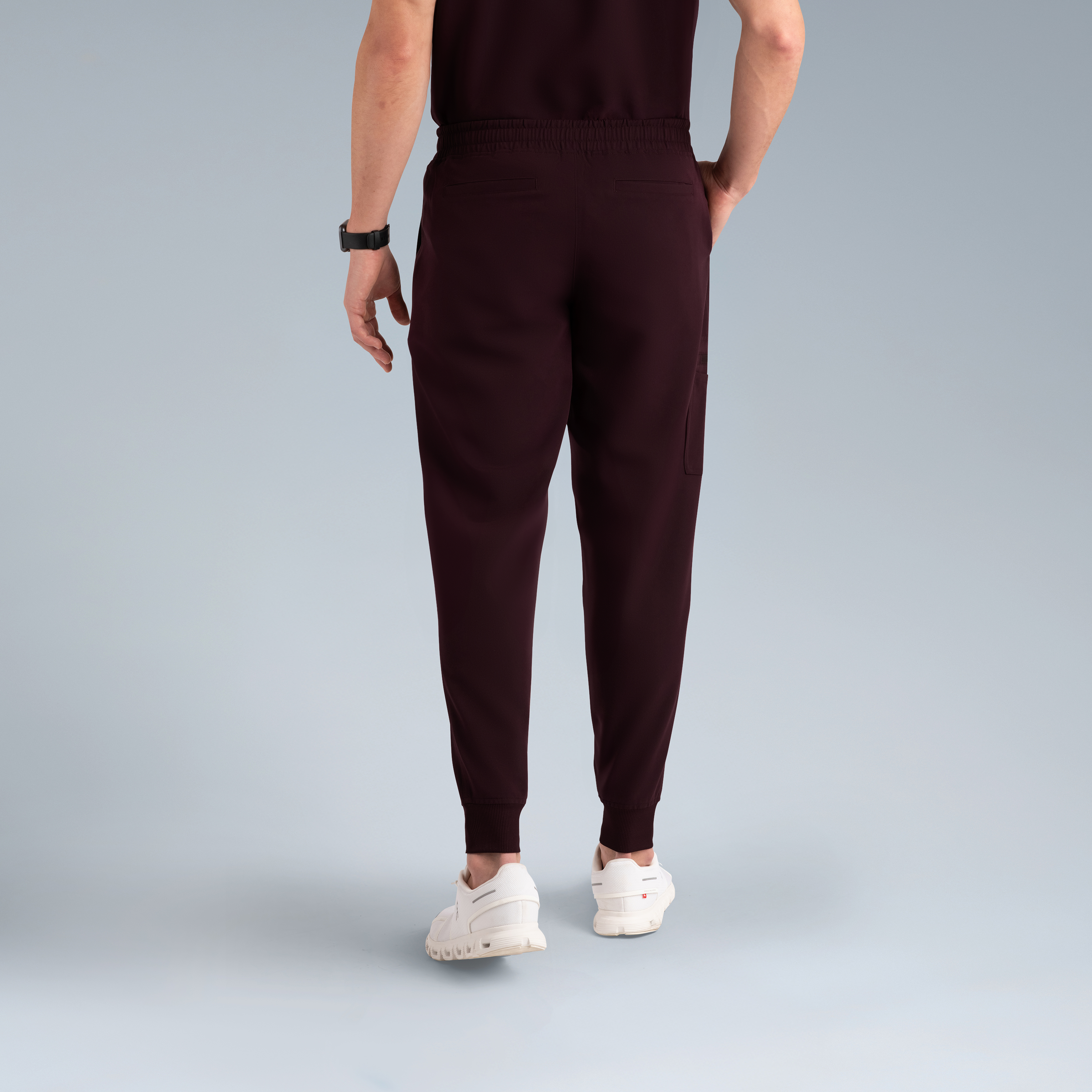 Kronos Mens Jogger Scrub Pants Plum Noir