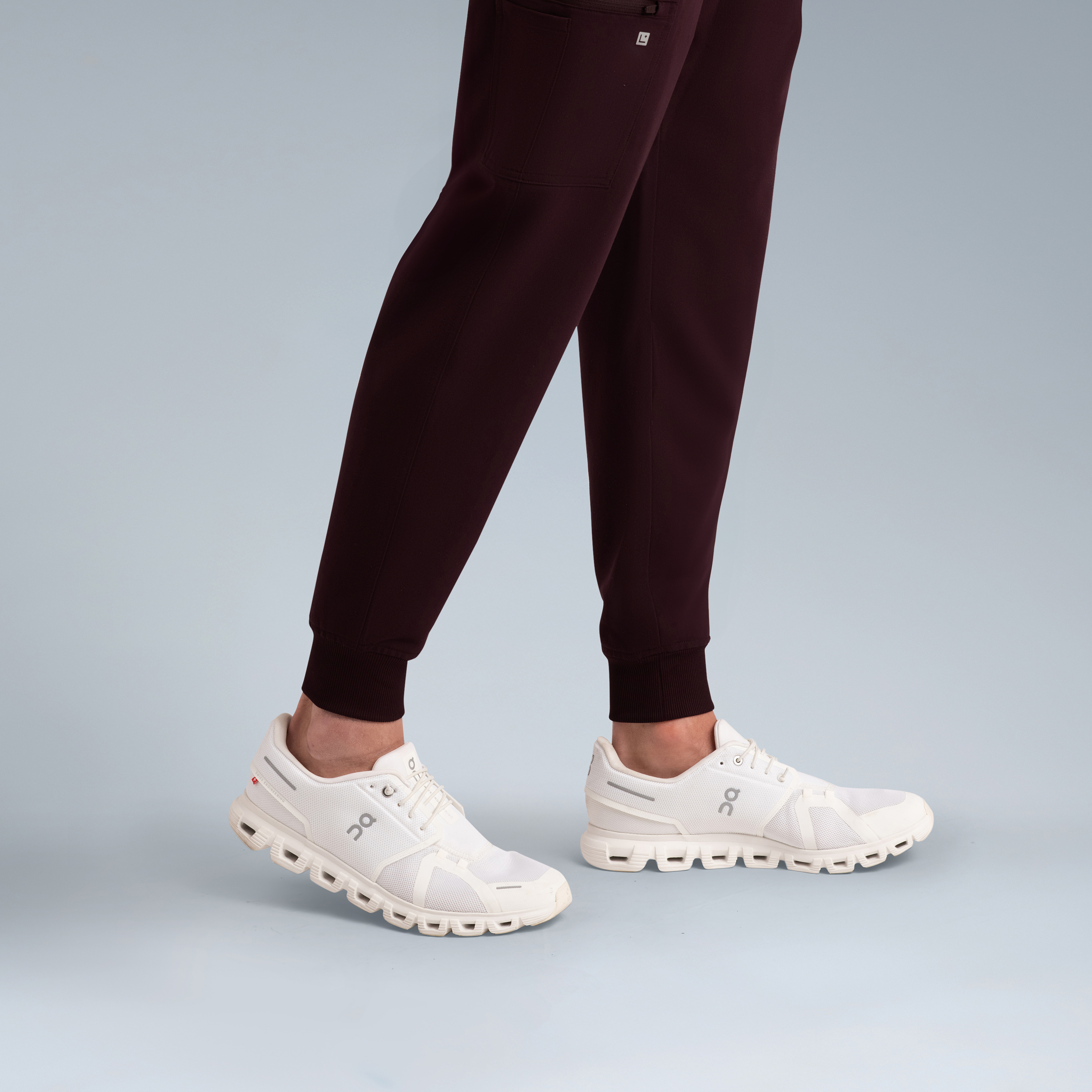 Kronos Mens Jogger Scrub Pants Plum Noir