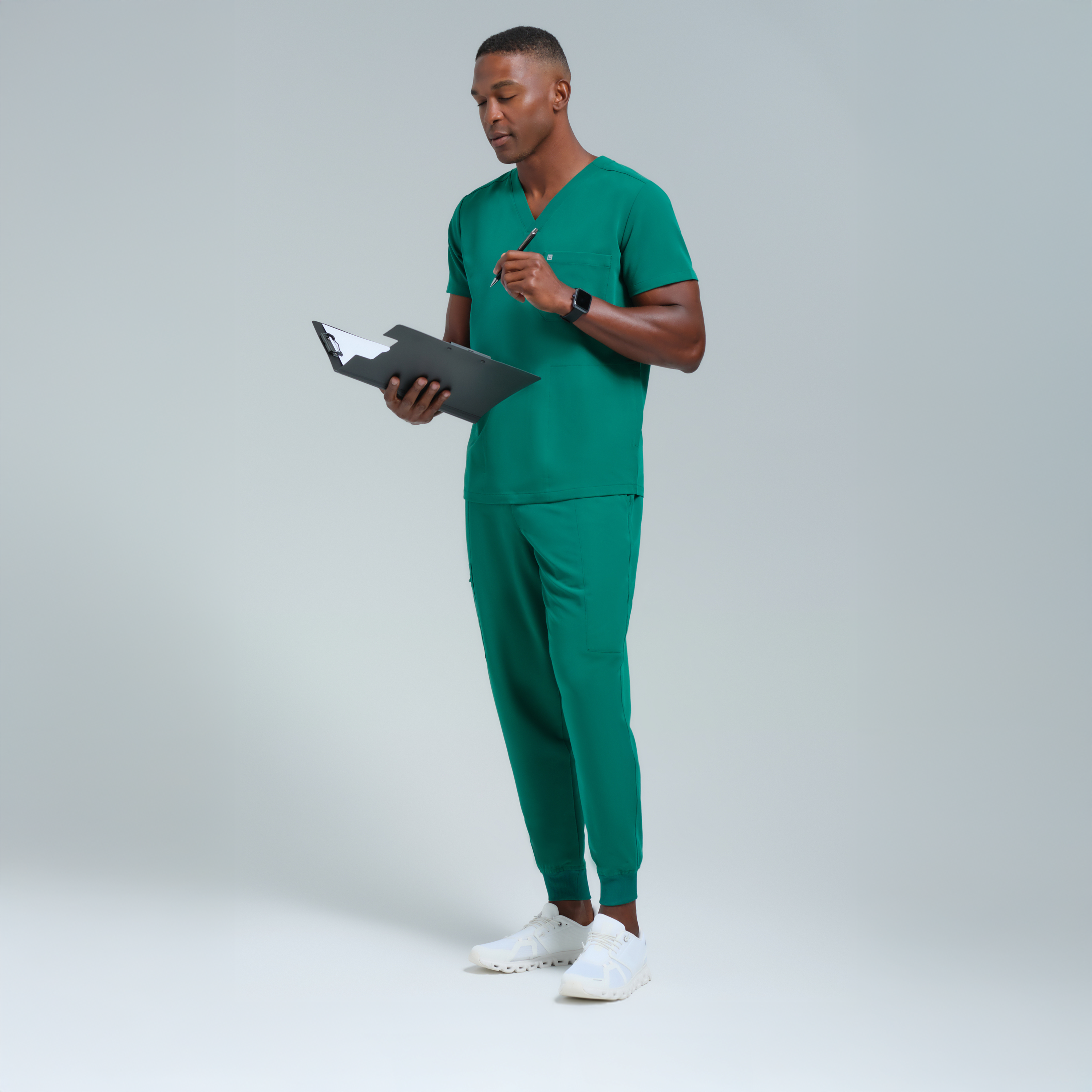 Neo Men’s Three Pocket Scrub Top Alpine Green