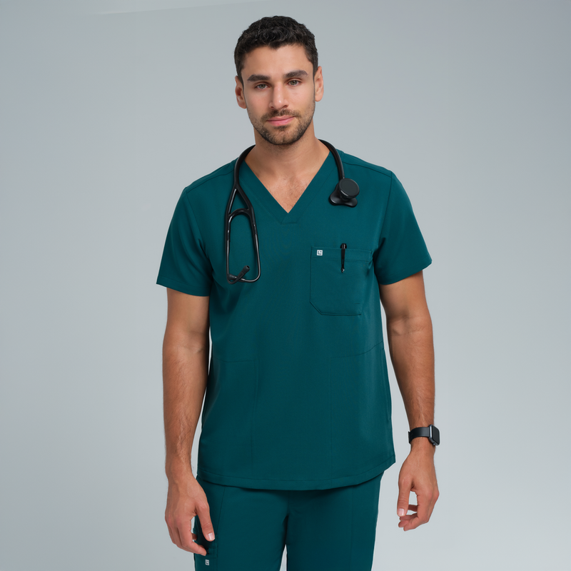 Neo Men’s Three Pocket Scrub Top Legion Blue