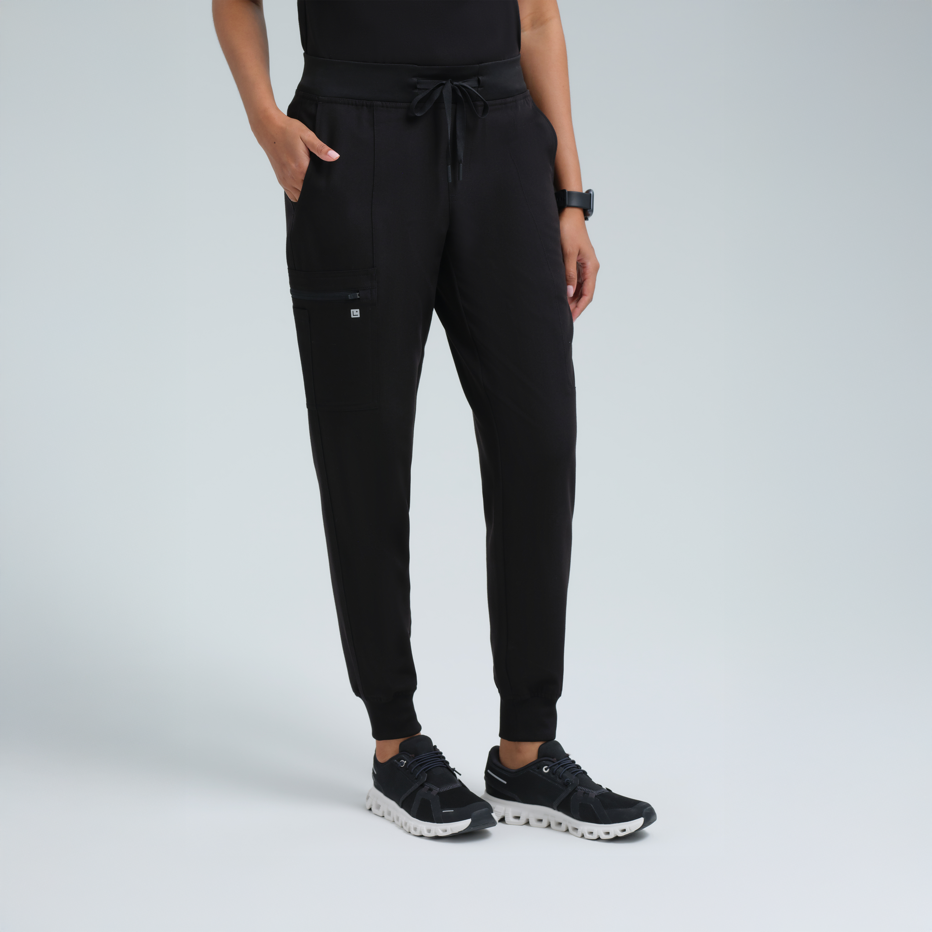 Selena Eight-Pocket Jogger Pants Black
