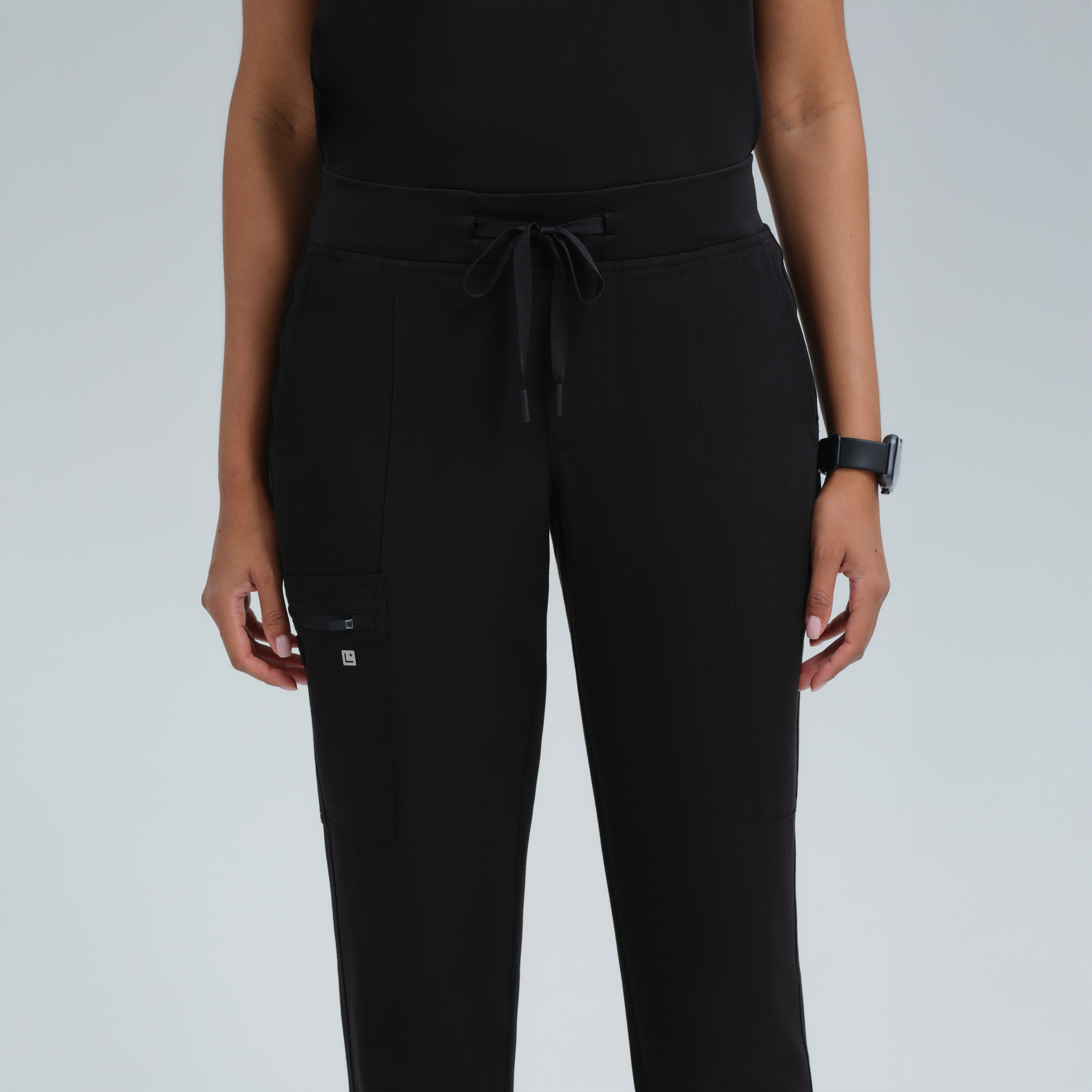 Selena Eight-Pocket Jogger Pants Black