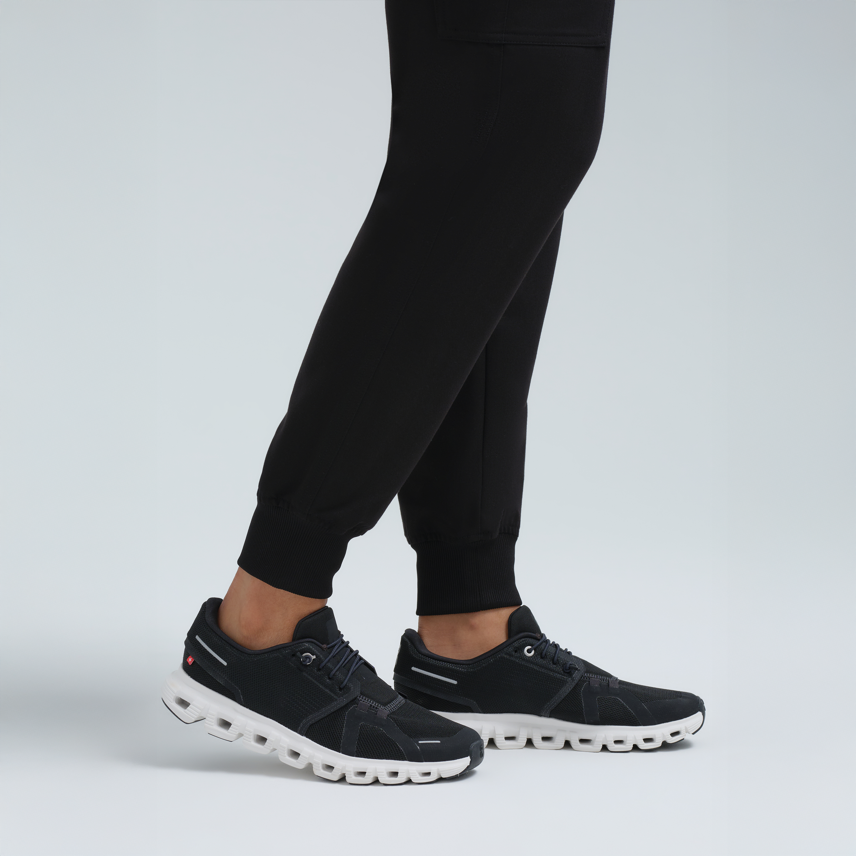 Selena Eight-Pocket Jogger Pants Black