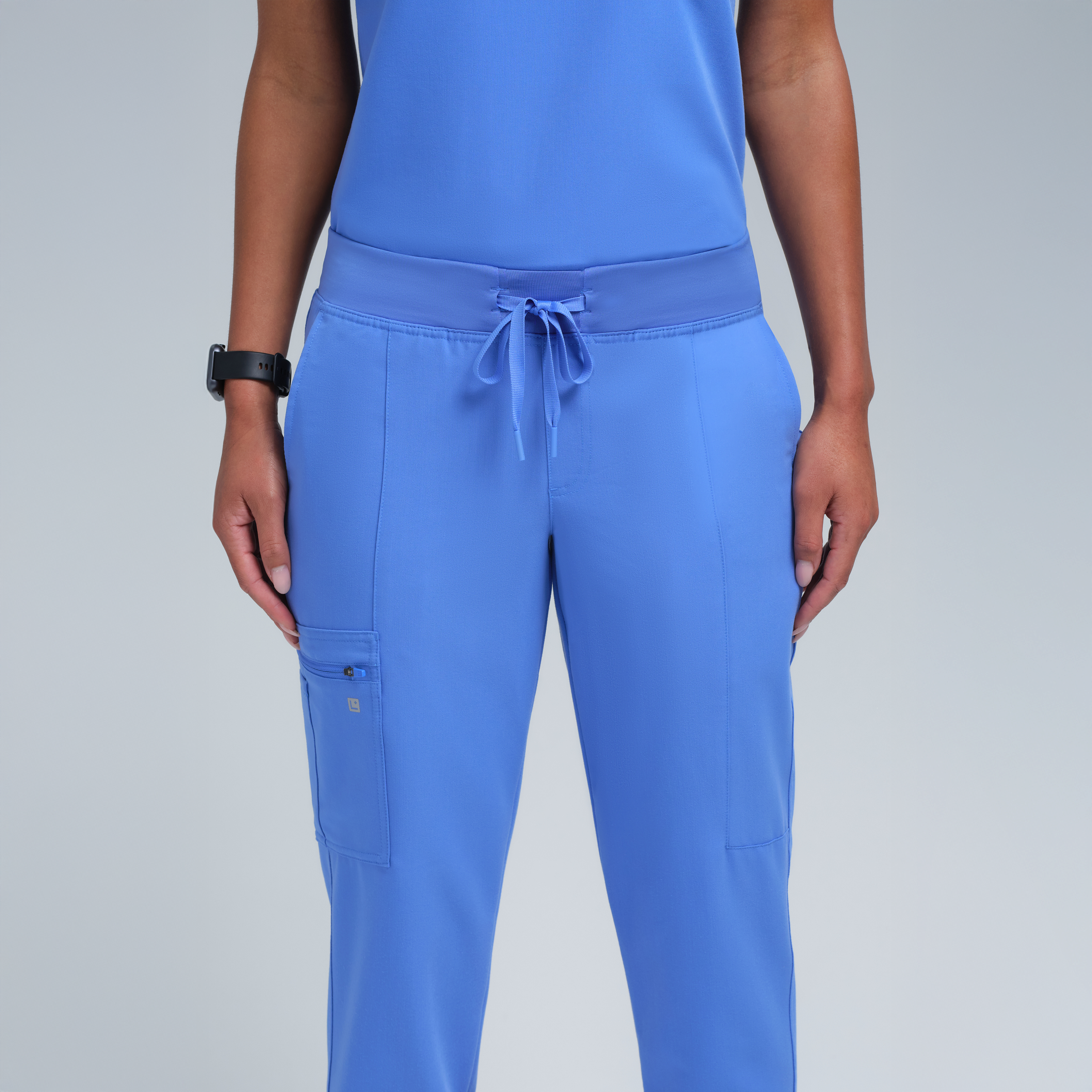 Selena Eight-Pocket Jogger Pants Ceil Blue