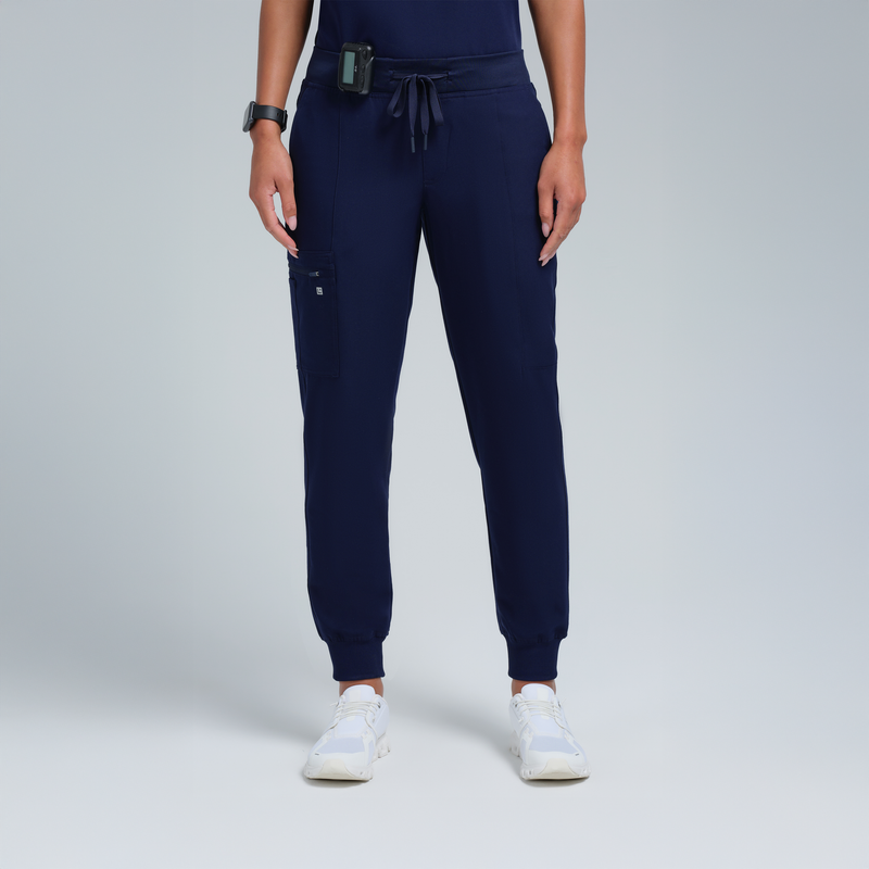 Selena Eight-Pocket Jogger Pants Navy