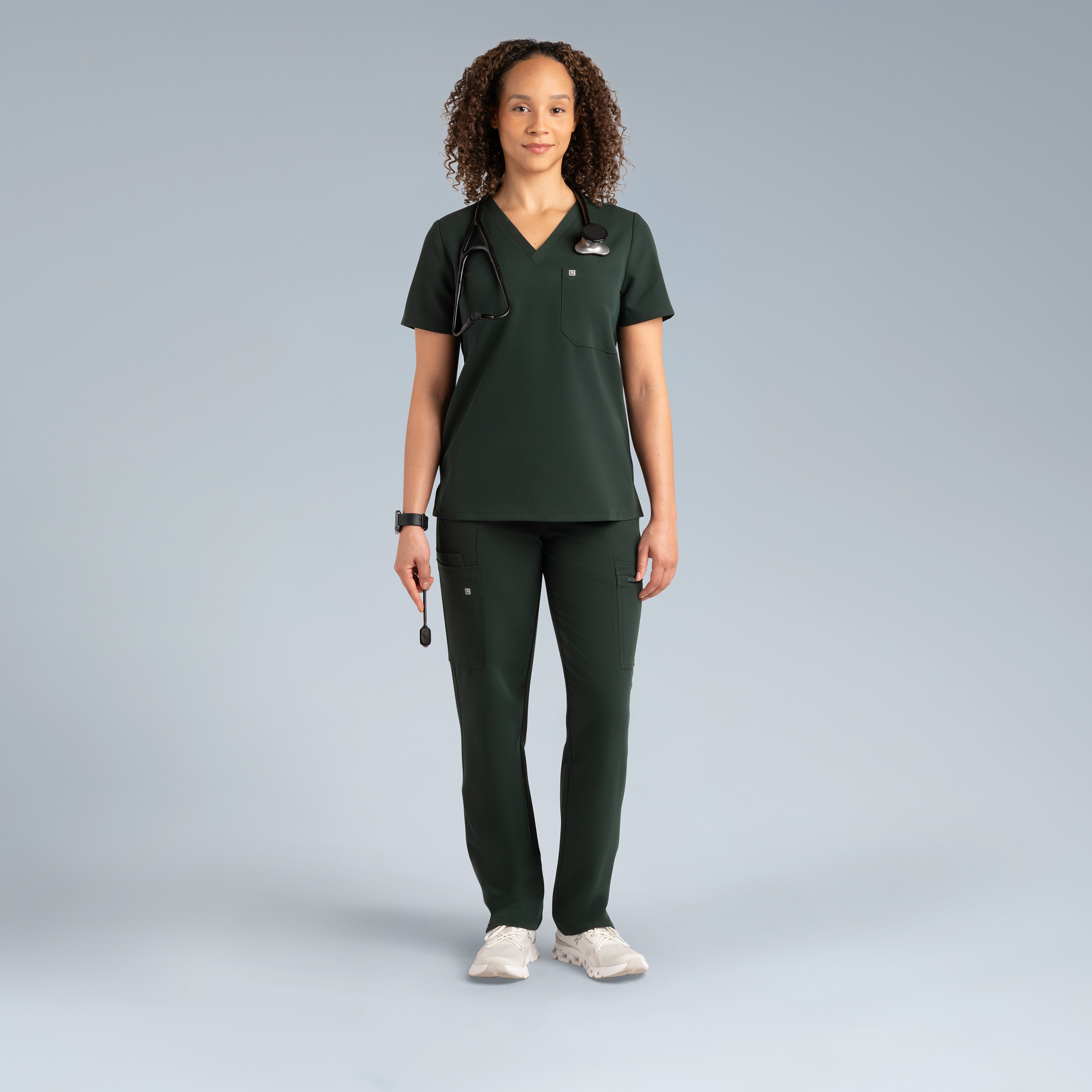 Calypso Womens Scrub Top Deep Forest Green