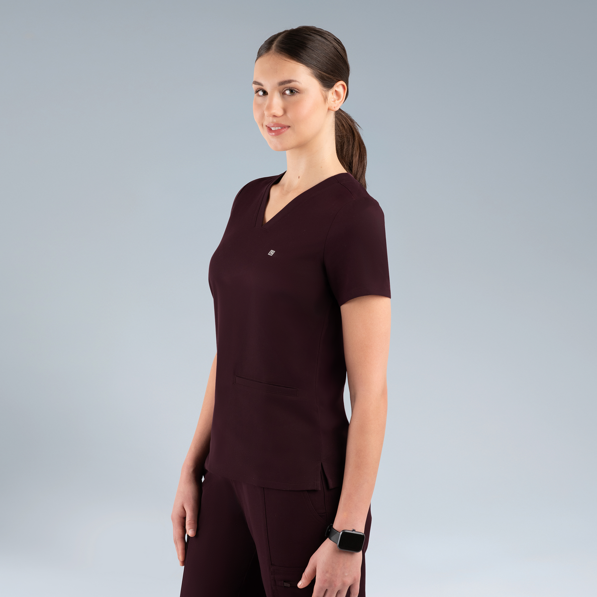 Blusa médica de tres bolsillos Athena azul real