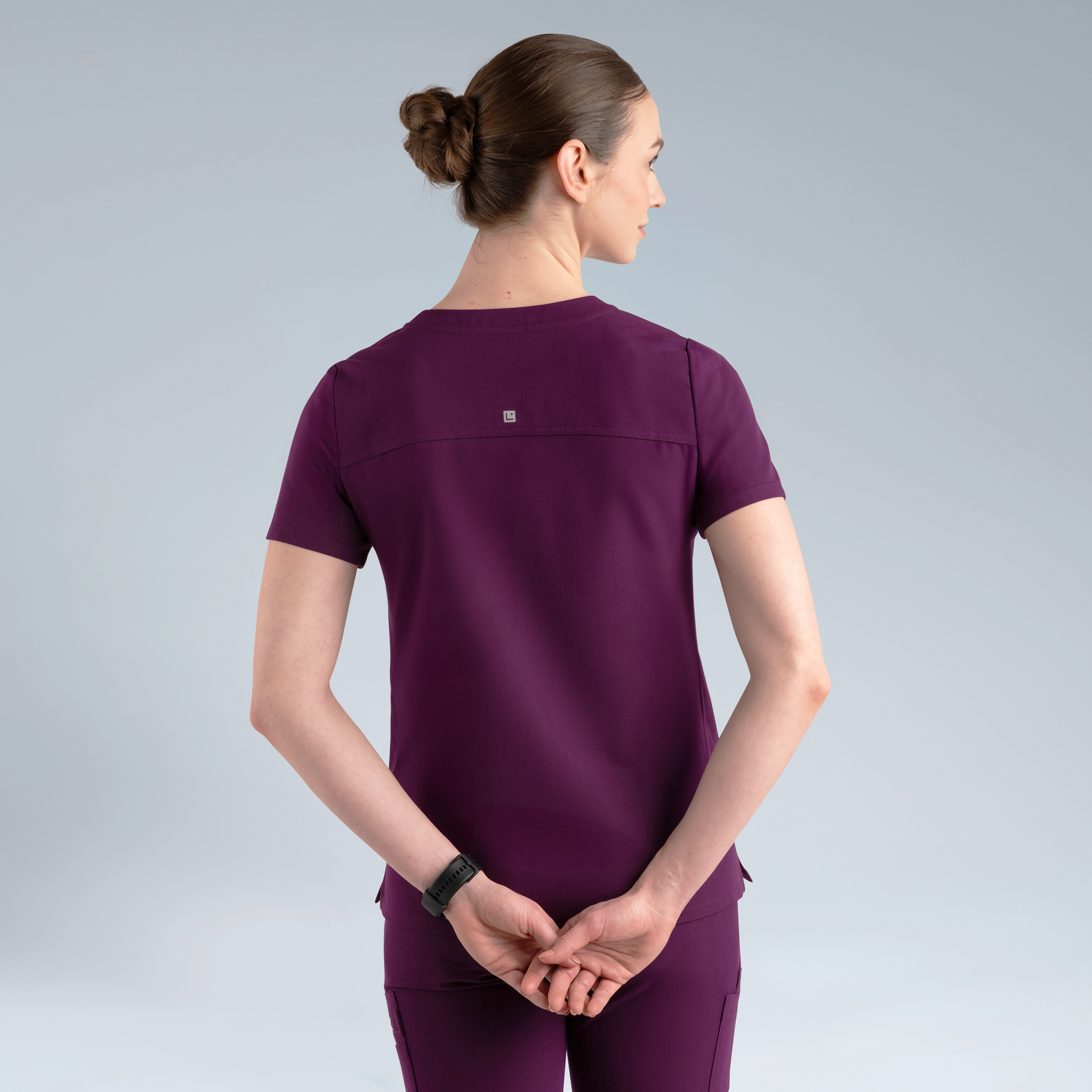 Athena Women's Scrub Top Purple Wine