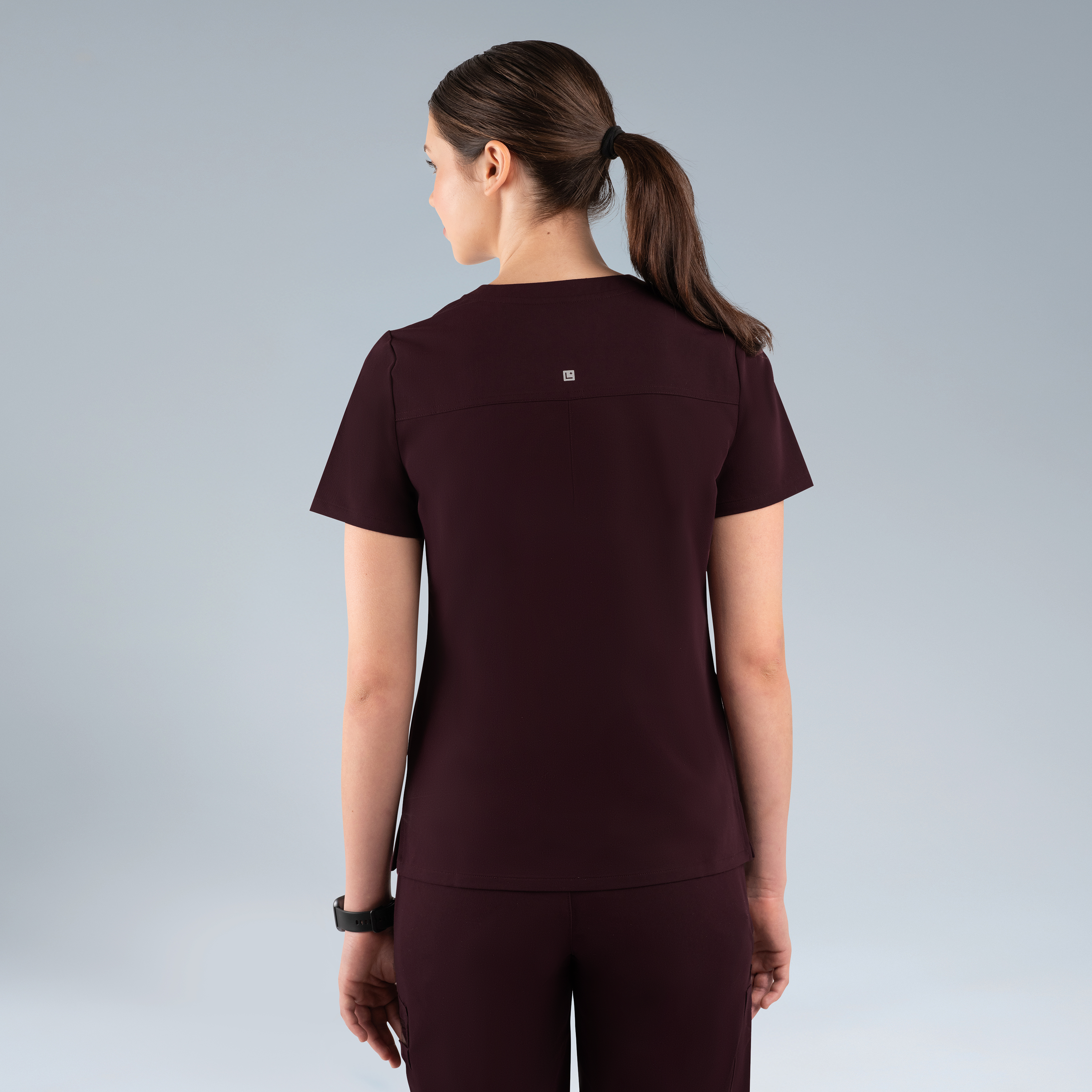 Calypso Womens Scrub Top Plum Noir
