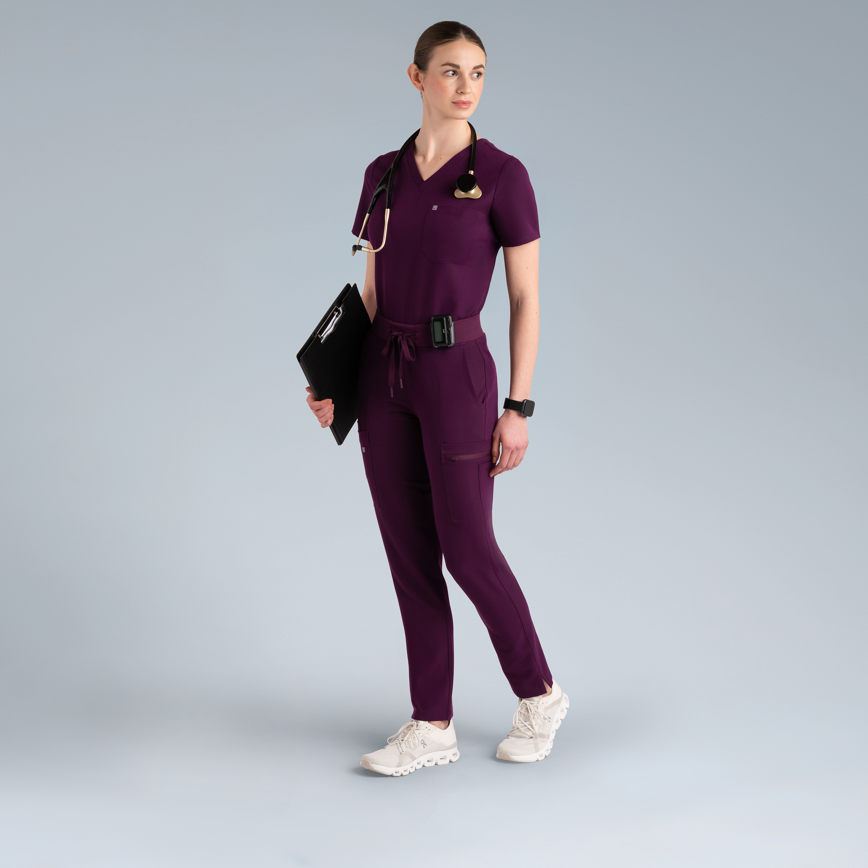 Gaya Womens Scrub Pant Purple Wine