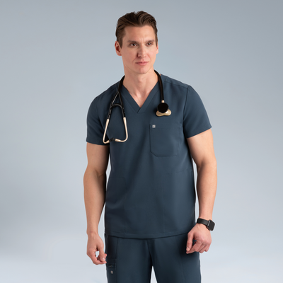 The Performance Men's Jogger Storm Gray Scrub Set