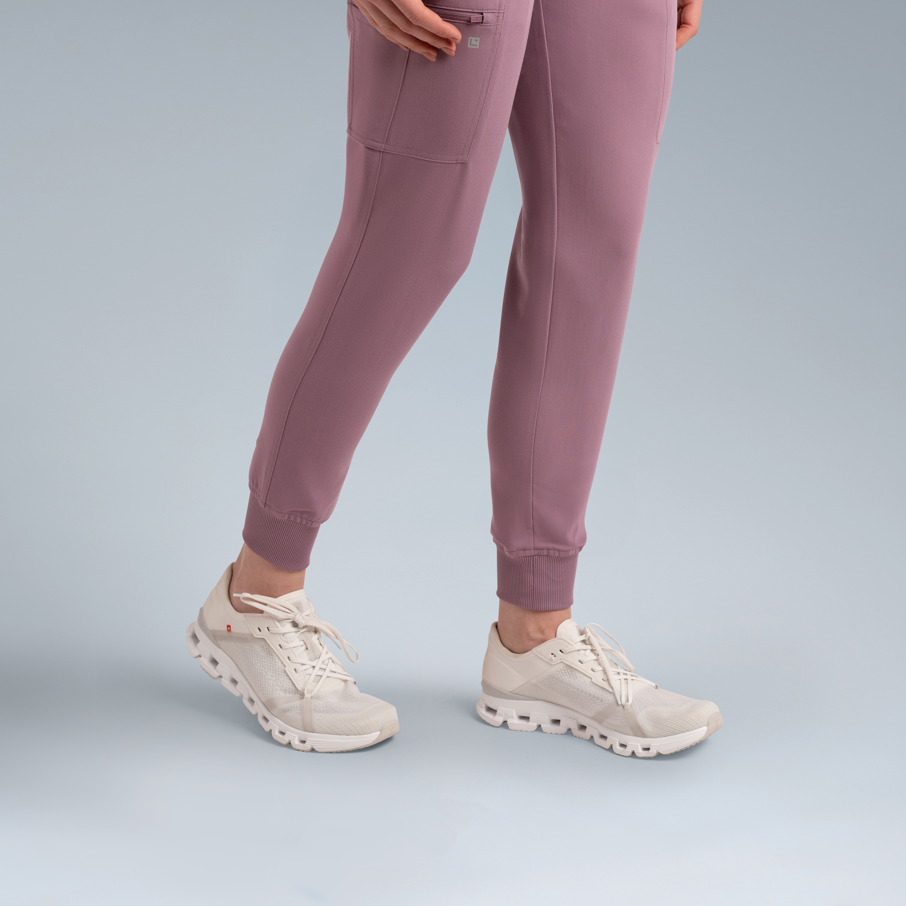 Selena Womens Jogger Scrub Pants Lilac Haze