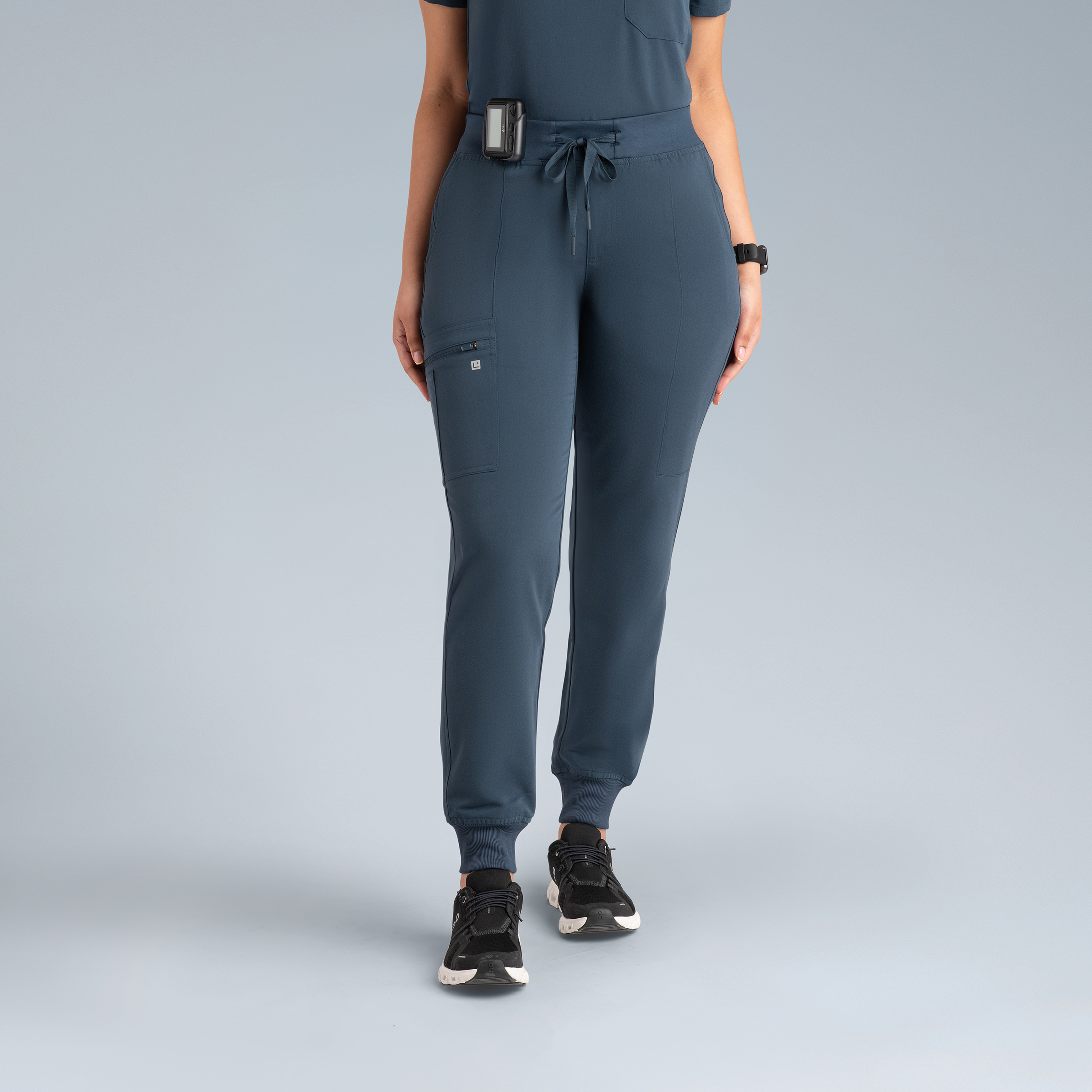 Selena Womens Jogger Scrub Pants Storm Gray