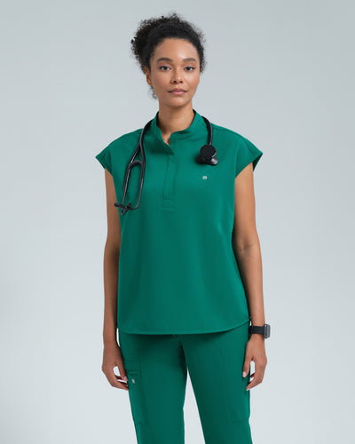 The Oversized Women's Alpine Green Scrub Set