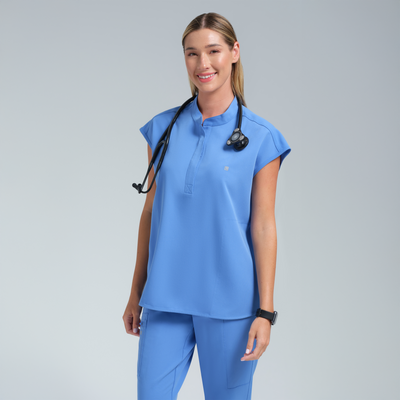 The Oversized Women's Ceil Blue Scrub Set