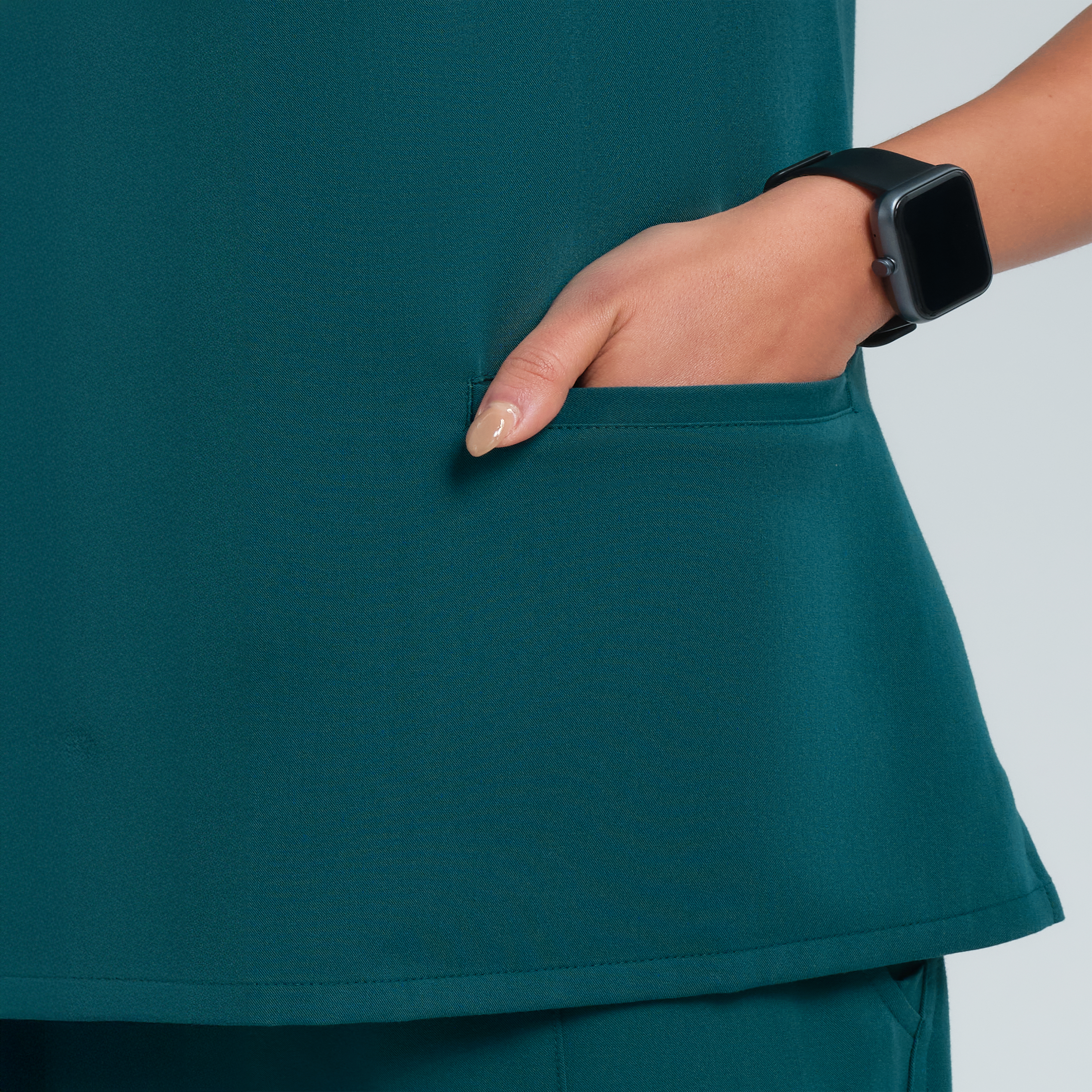 Athena Three Pocket Scrub Top Legion Blue