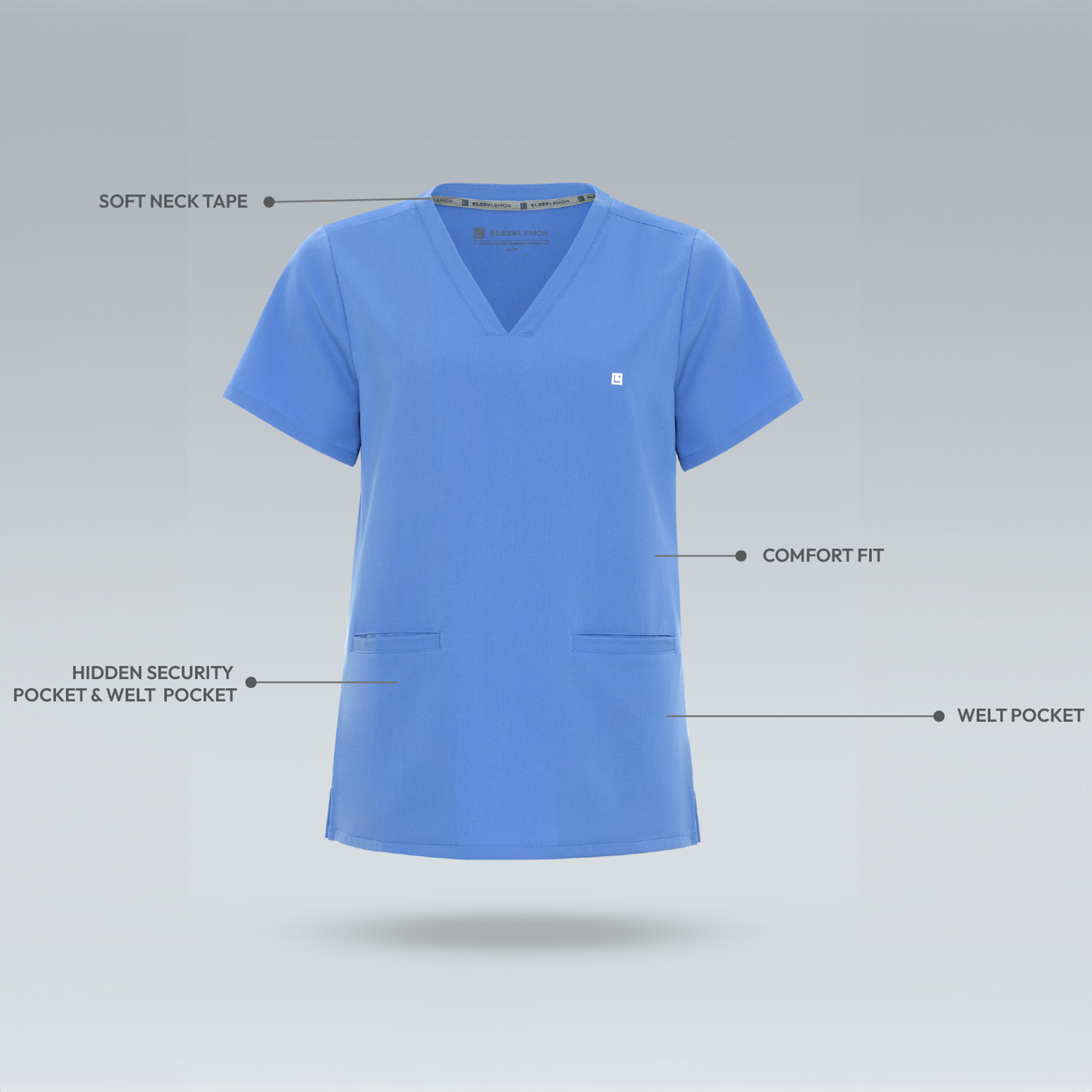 Blusa médica de tres bolsillos Athena