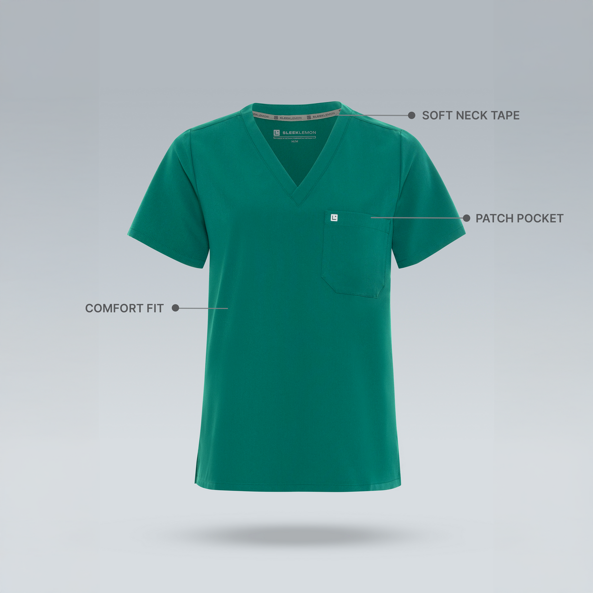 Calypso One Pocket Scrub Top Alpine Green