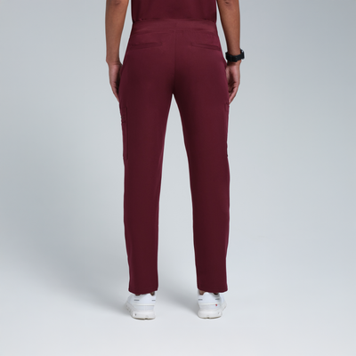 The Oversized Women's Burgundy Scrub Set