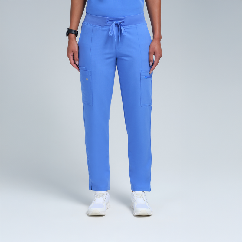 Gaya Skinny Ten Pocket Scrub Pant Ceil Blue