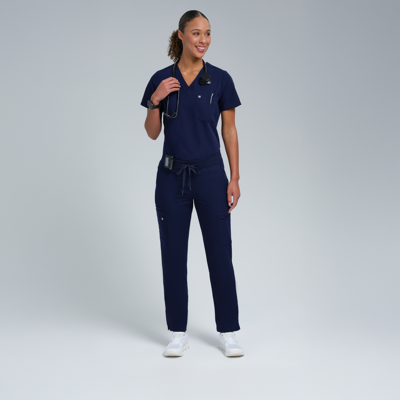 Gaya Skinny Ten Pocket Scrub Pant Navy