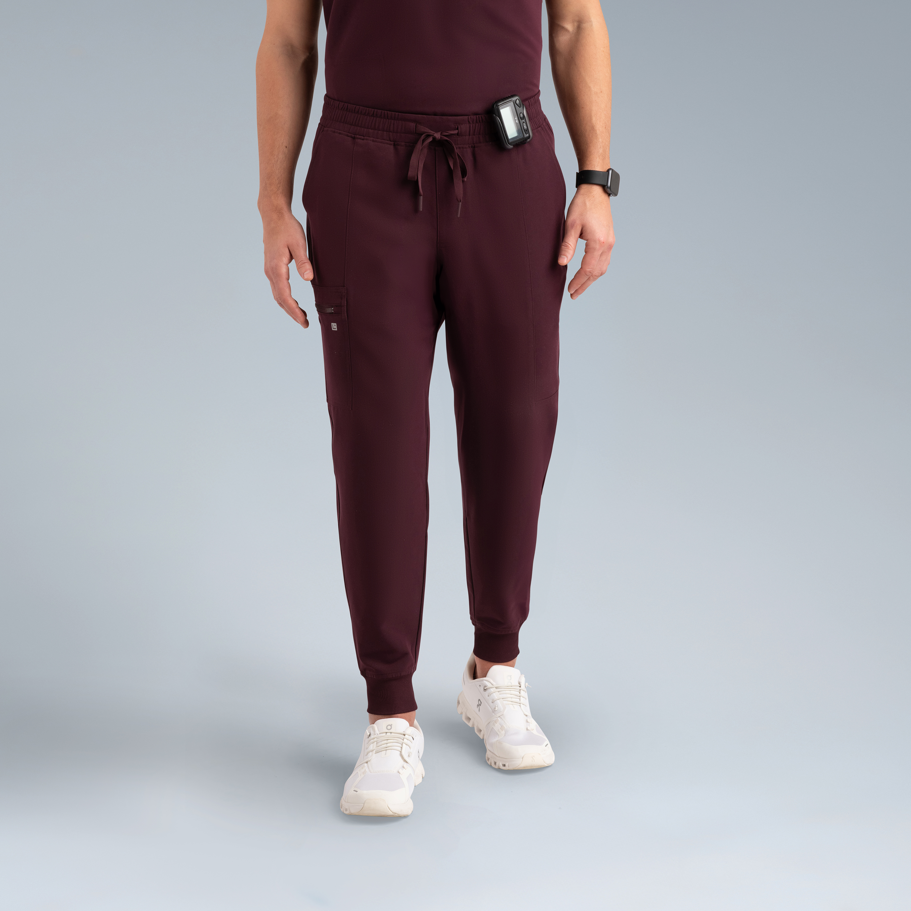 Kronos Mens Jogger  Scrub Pants Plum Noir