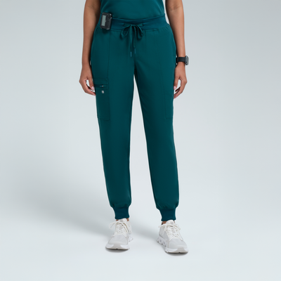 The Active Women's Stretch Jogger Legion Blue Scrub Set