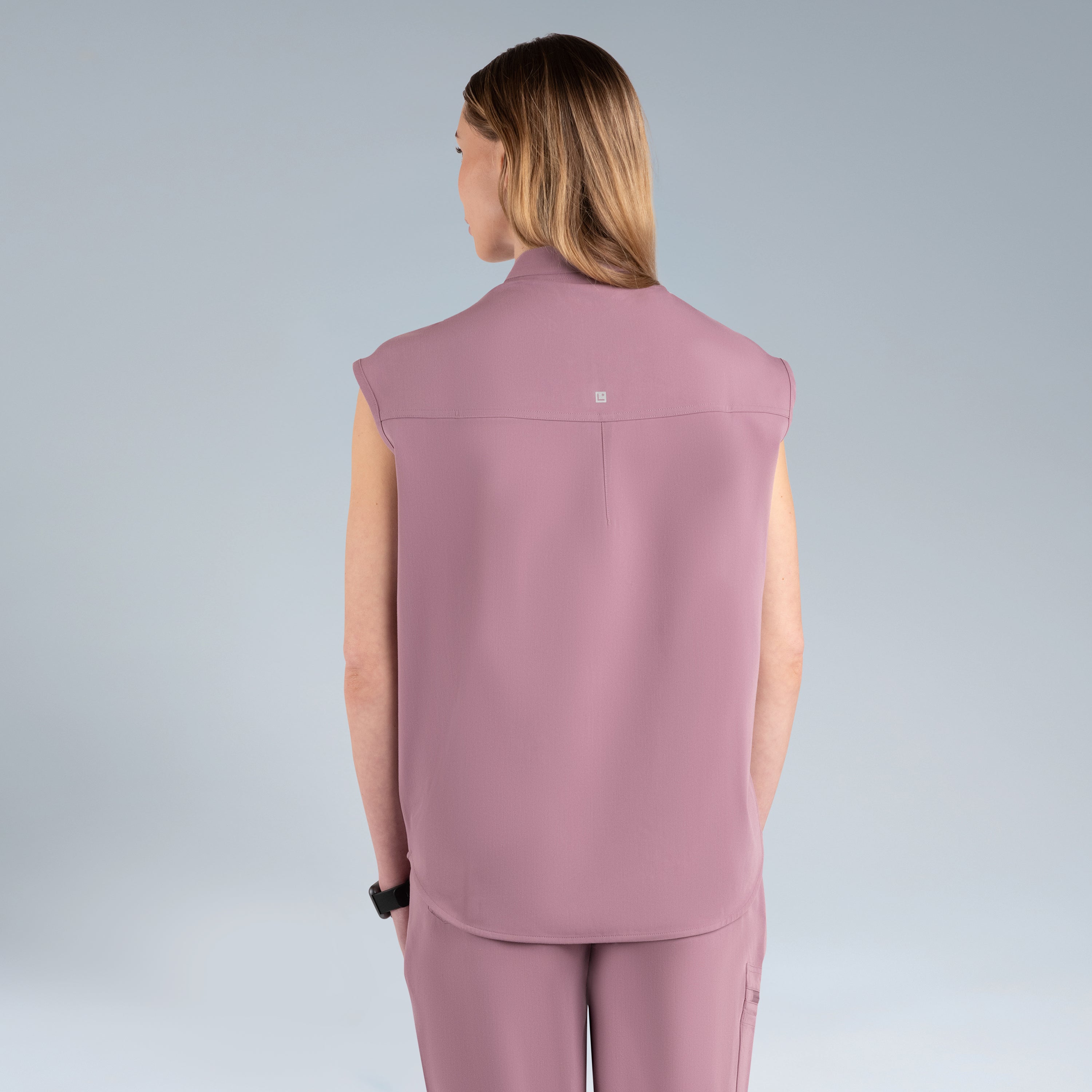 Alexandra Oversized Womens Scrub Top Lilac Haze