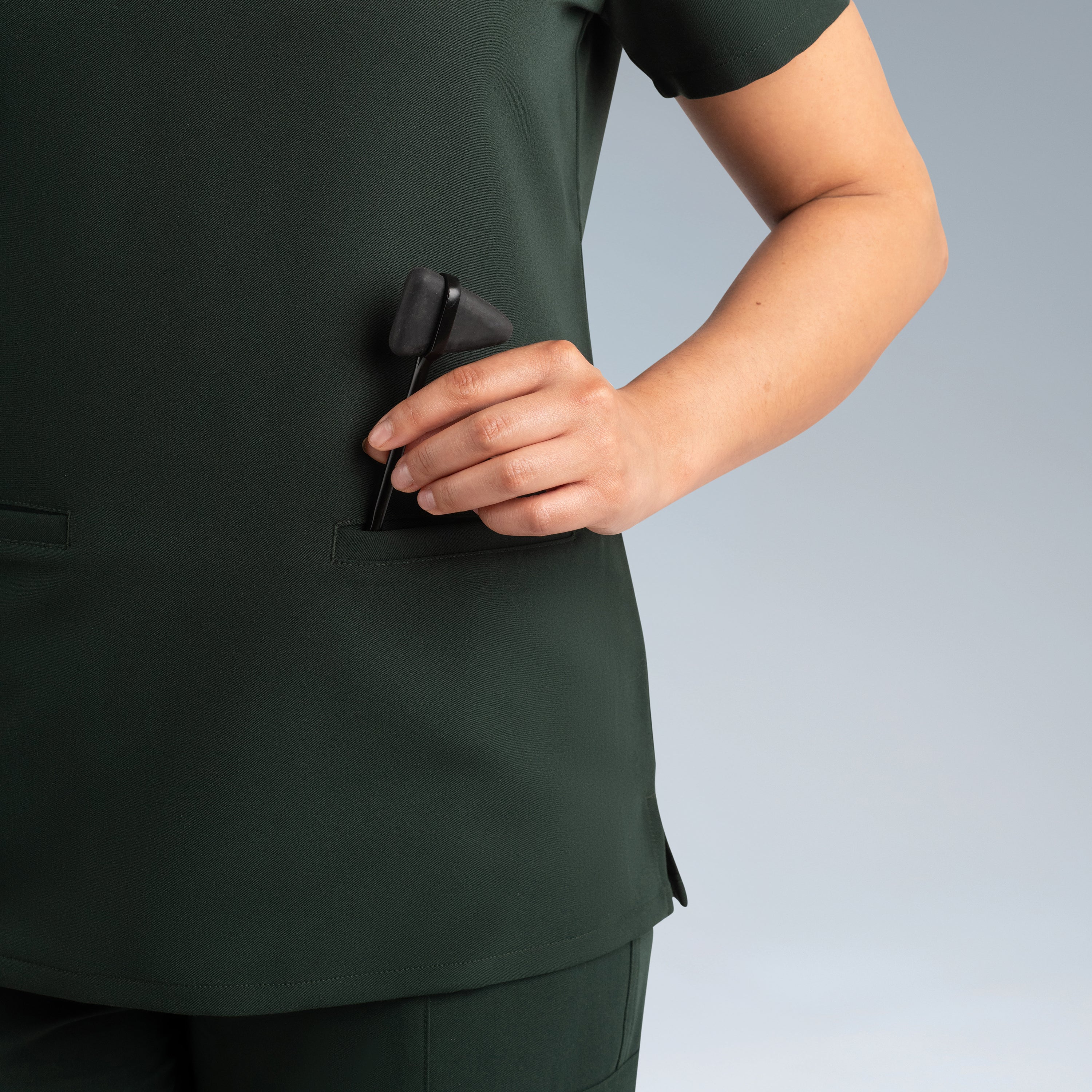 Athena Scrub Top Deep Forest Green