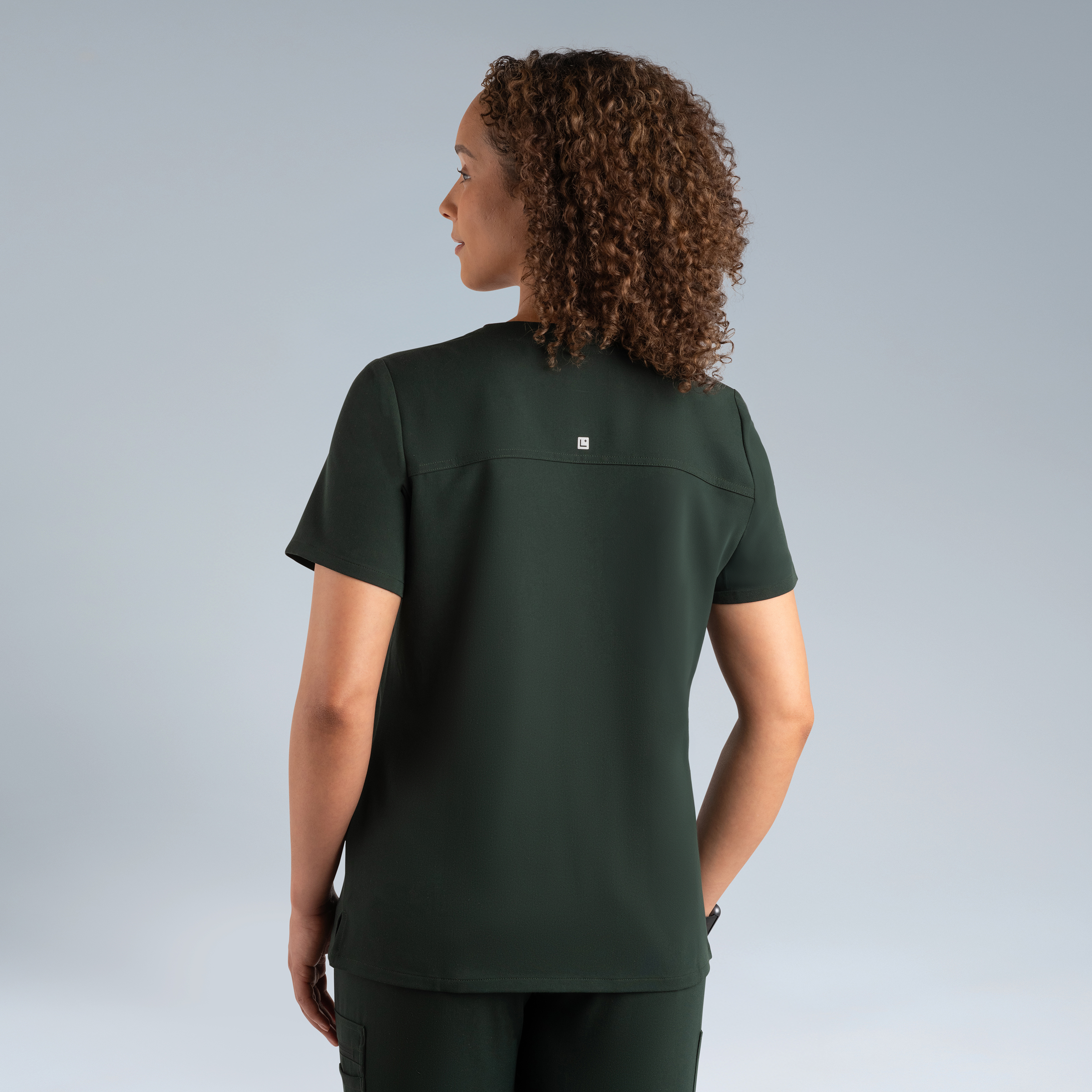 Athena Scrub Top Deep Forest Green