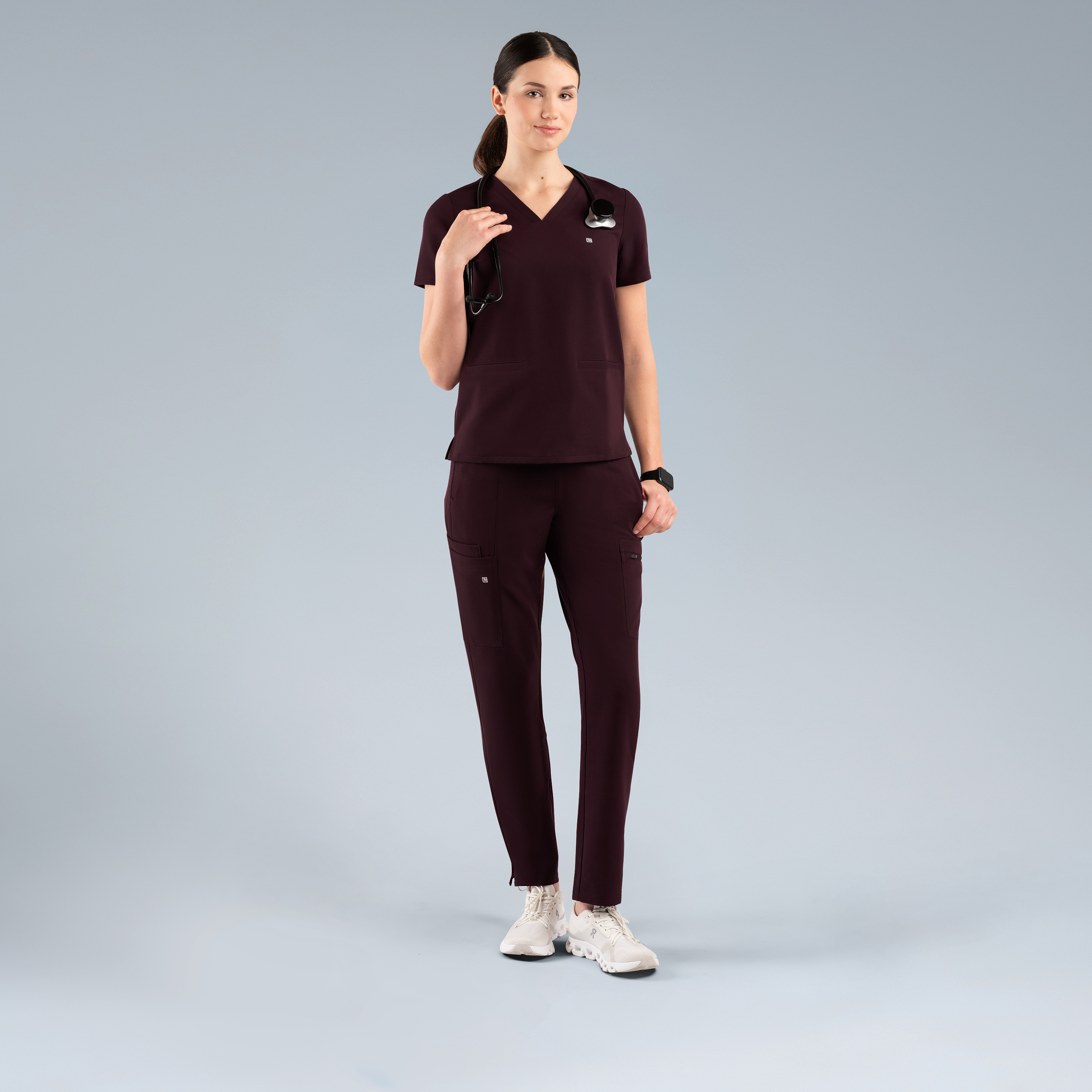Blusa médica de tres bolsillos Athena azul real