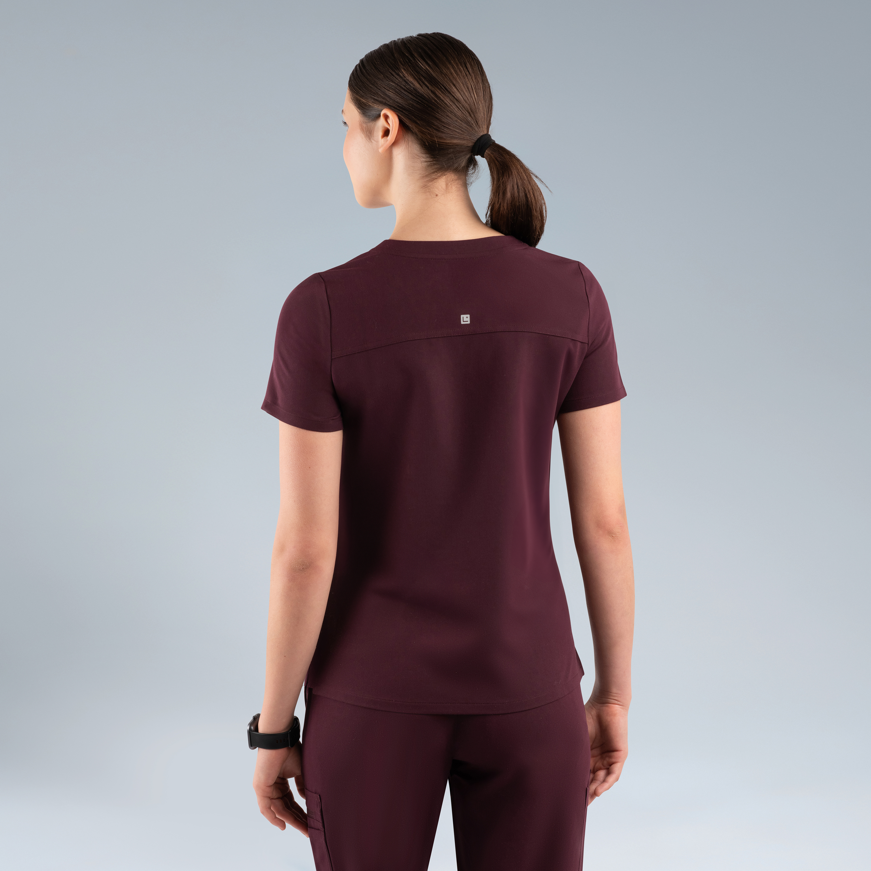 Athena Women's Scrub Top Plum Noir